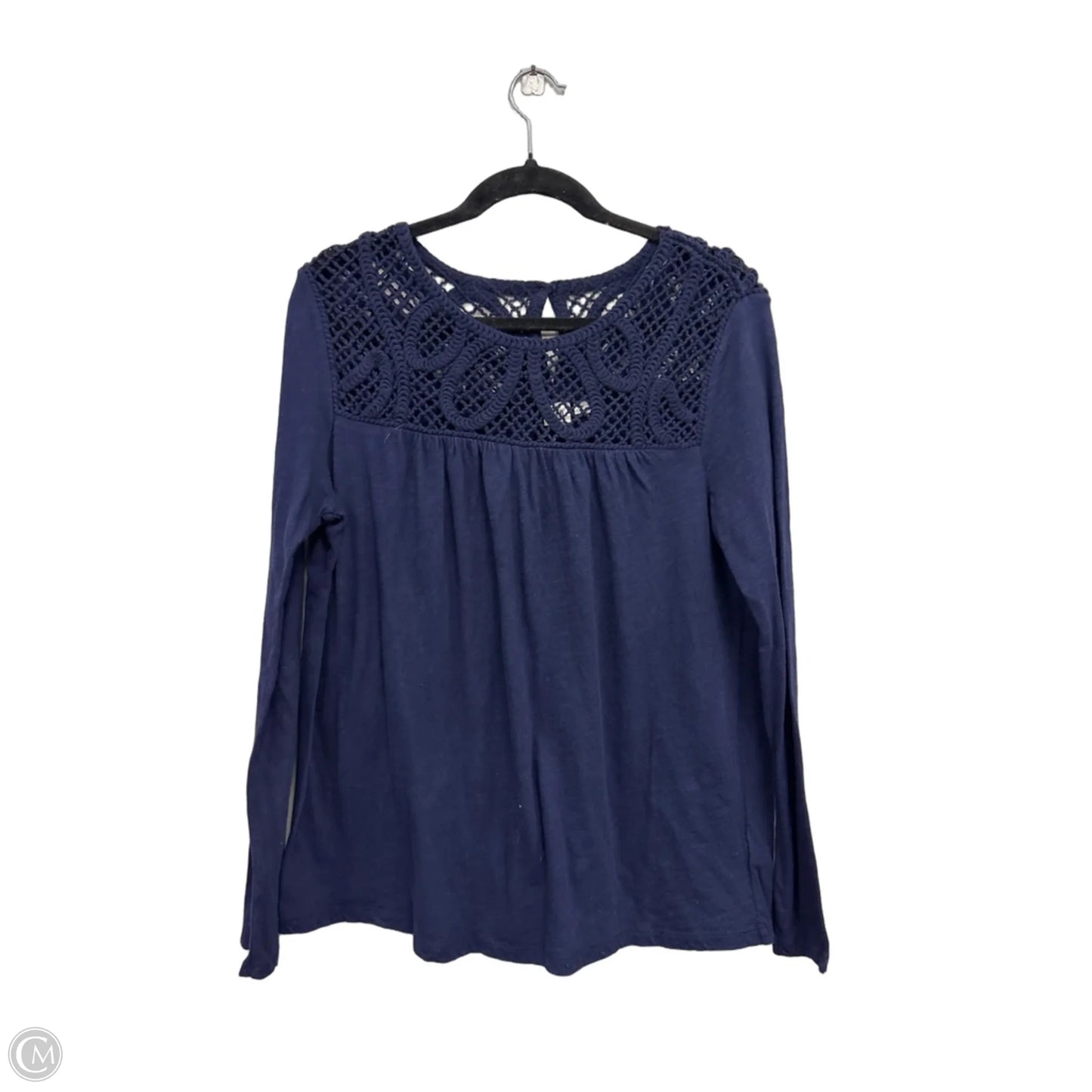 Top Long Sleeve By Gap In Navy, Size: M