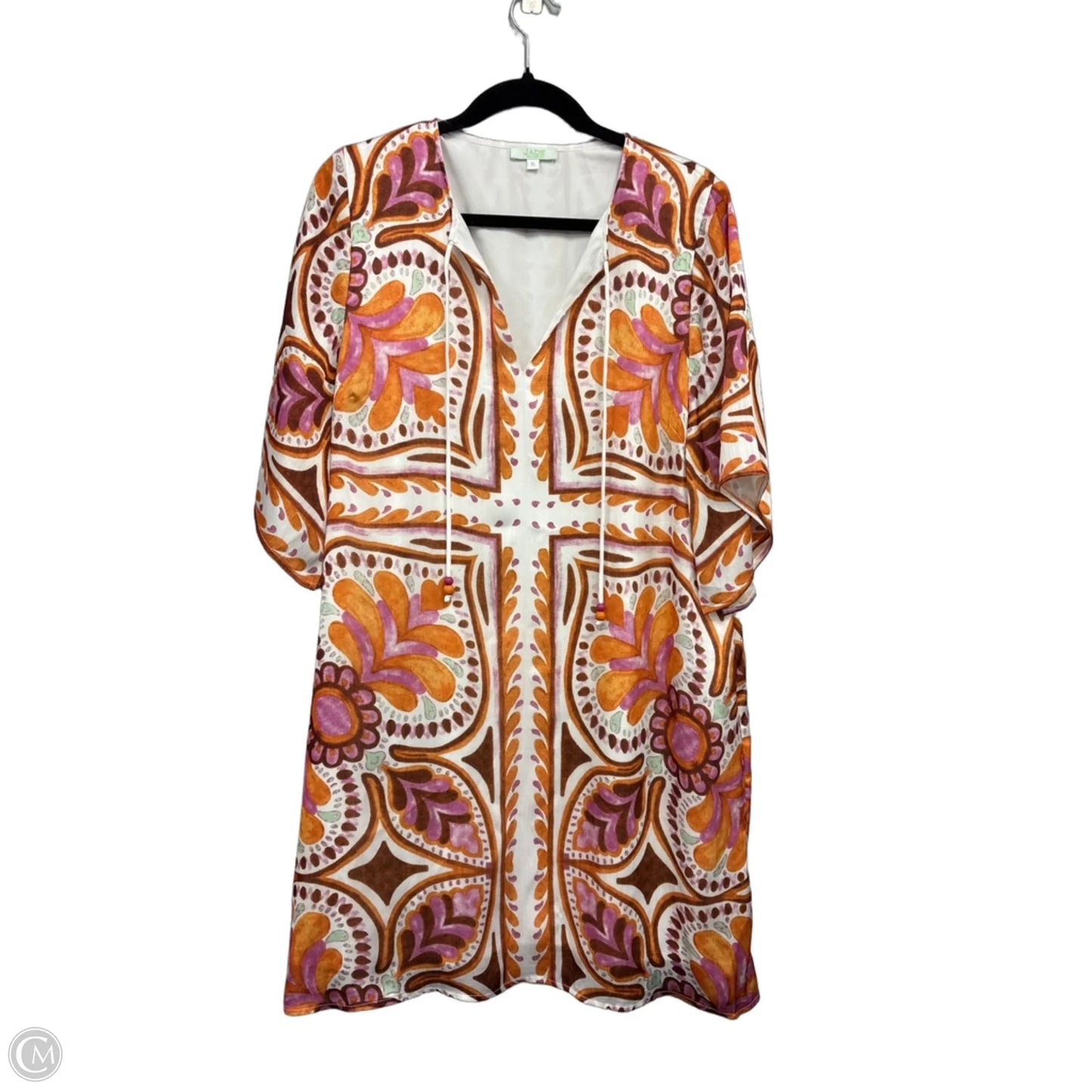 Dress Casual Short By Jade In Brown & Orange, Size: Xl