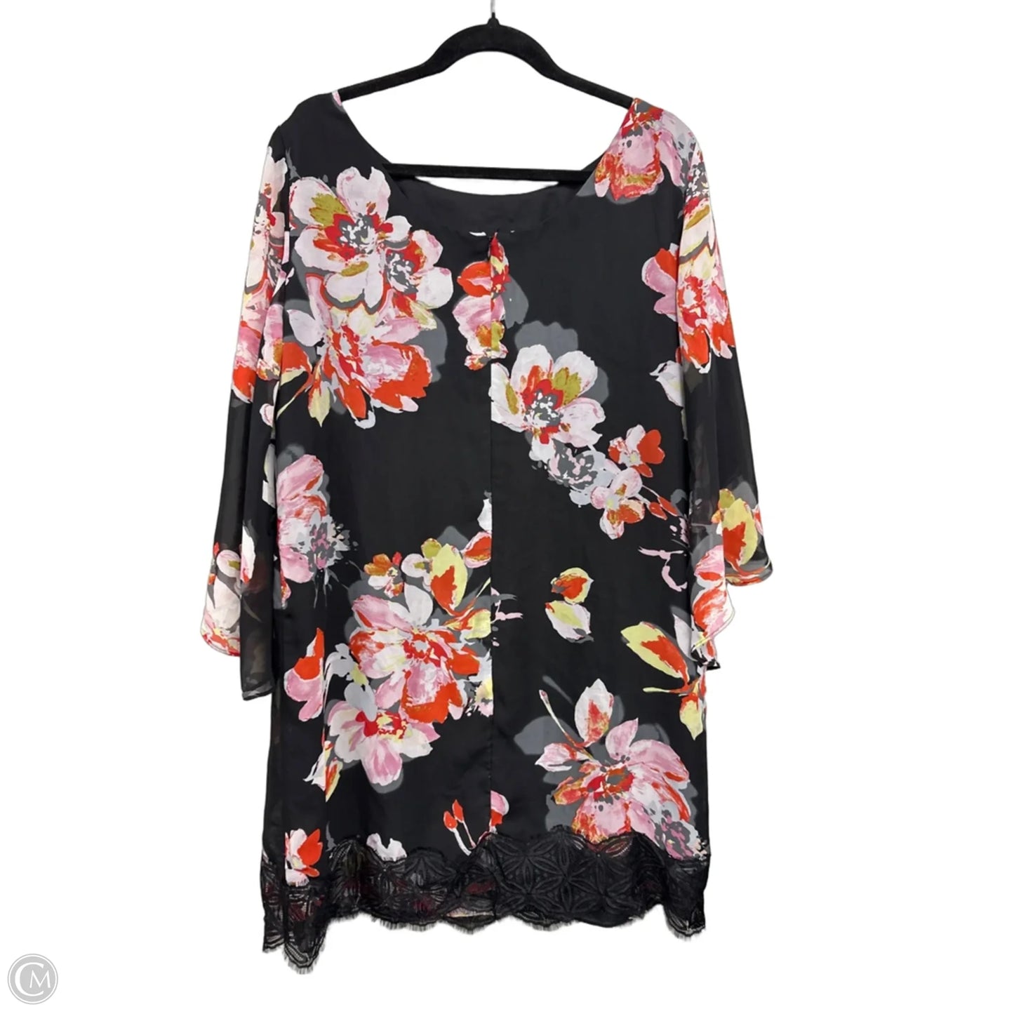 Dress Casual Short By Tahari In Black & Pink, Size: 12