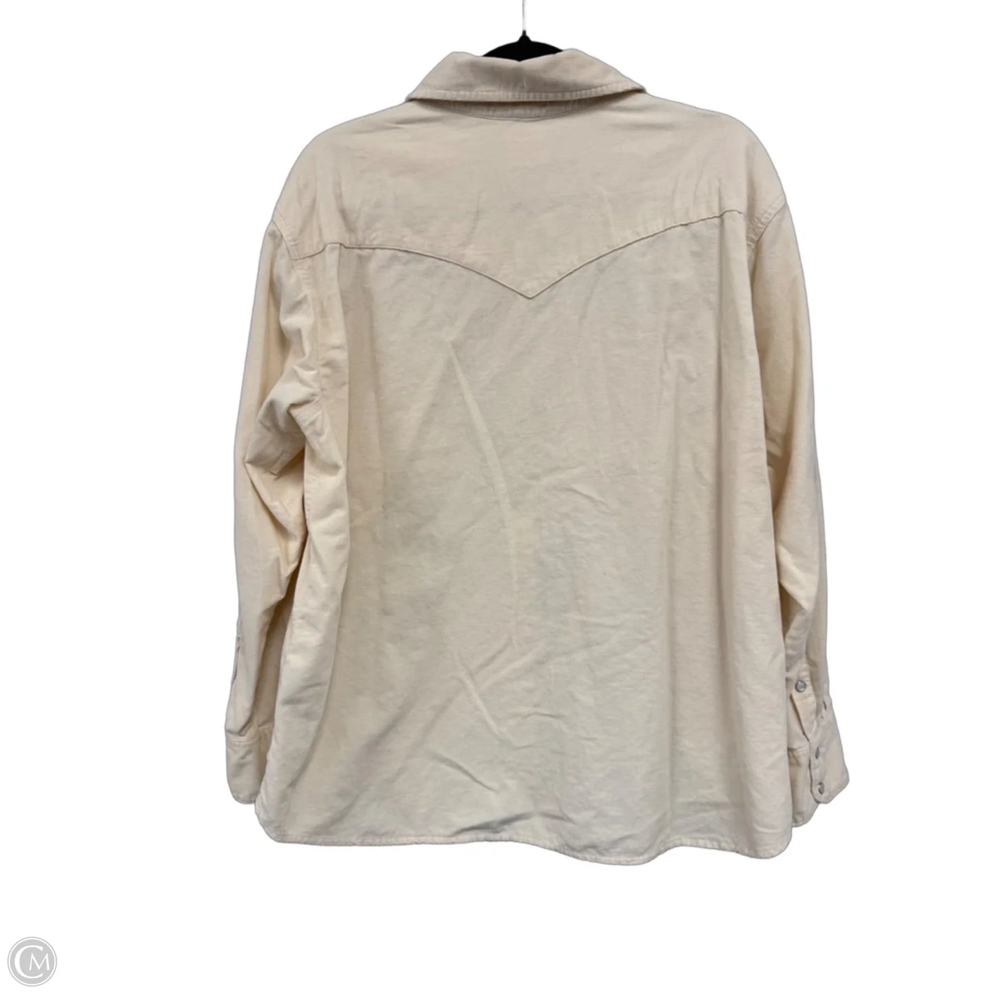 Top Long Sleeve By Levis In Cream, Size: L