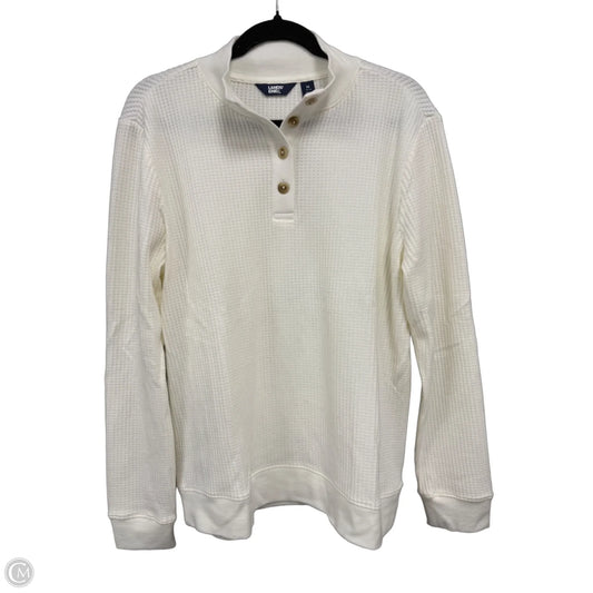 Top Long Sleeve By Lands End In Cream, Size: M