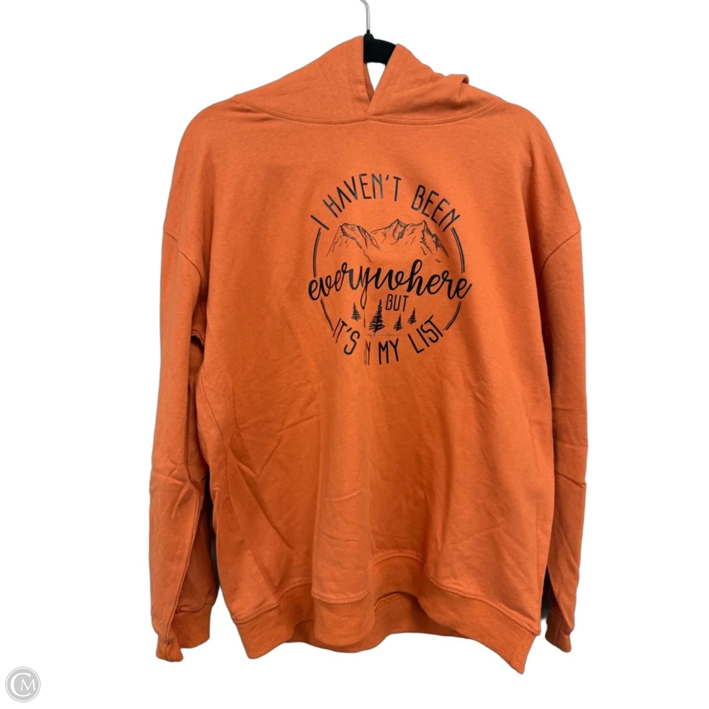 Sweatshirt Hoodie By Clothes Mentor In Orange, Size: M