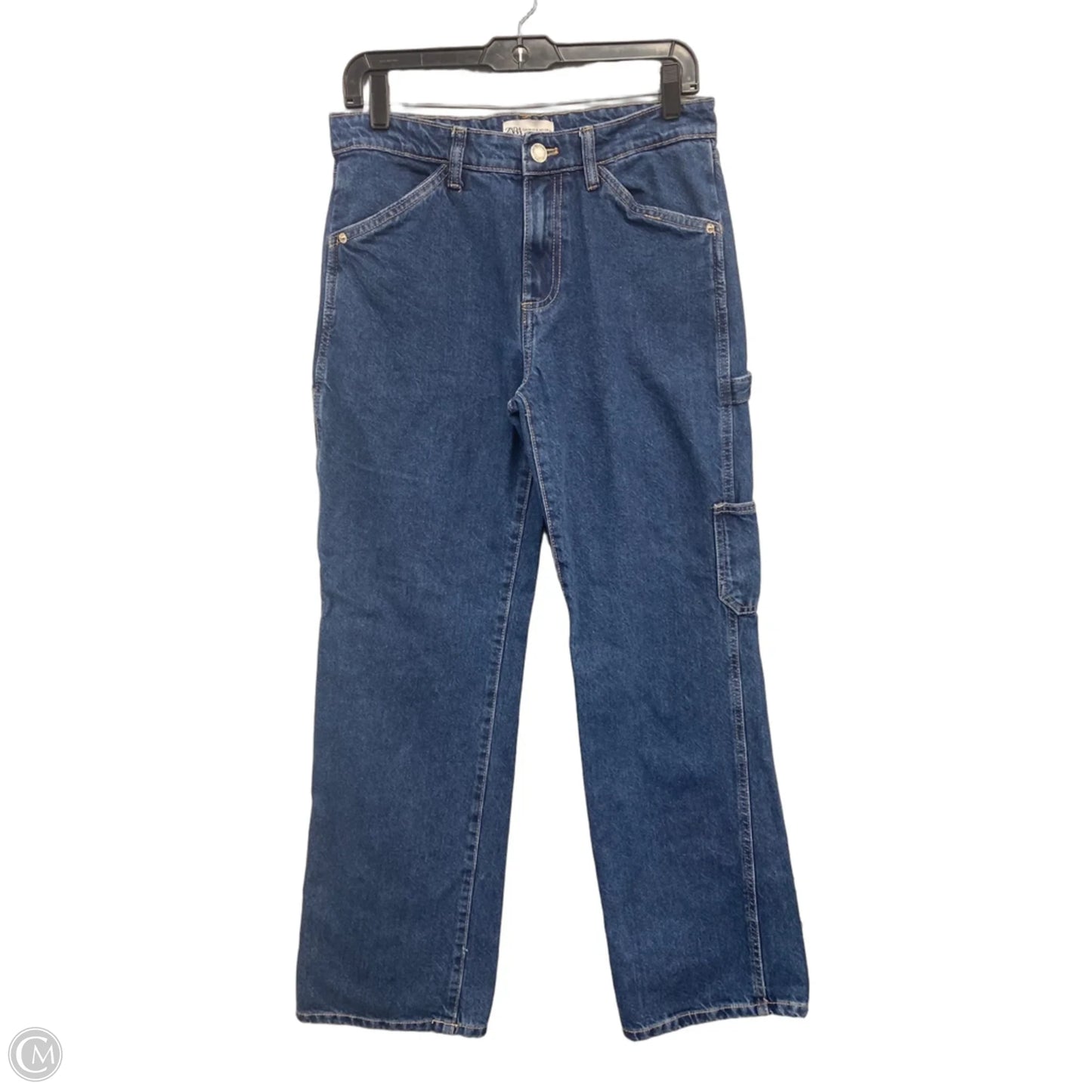 Jeans Wide Leg By Zara In Blue, Size: 6
