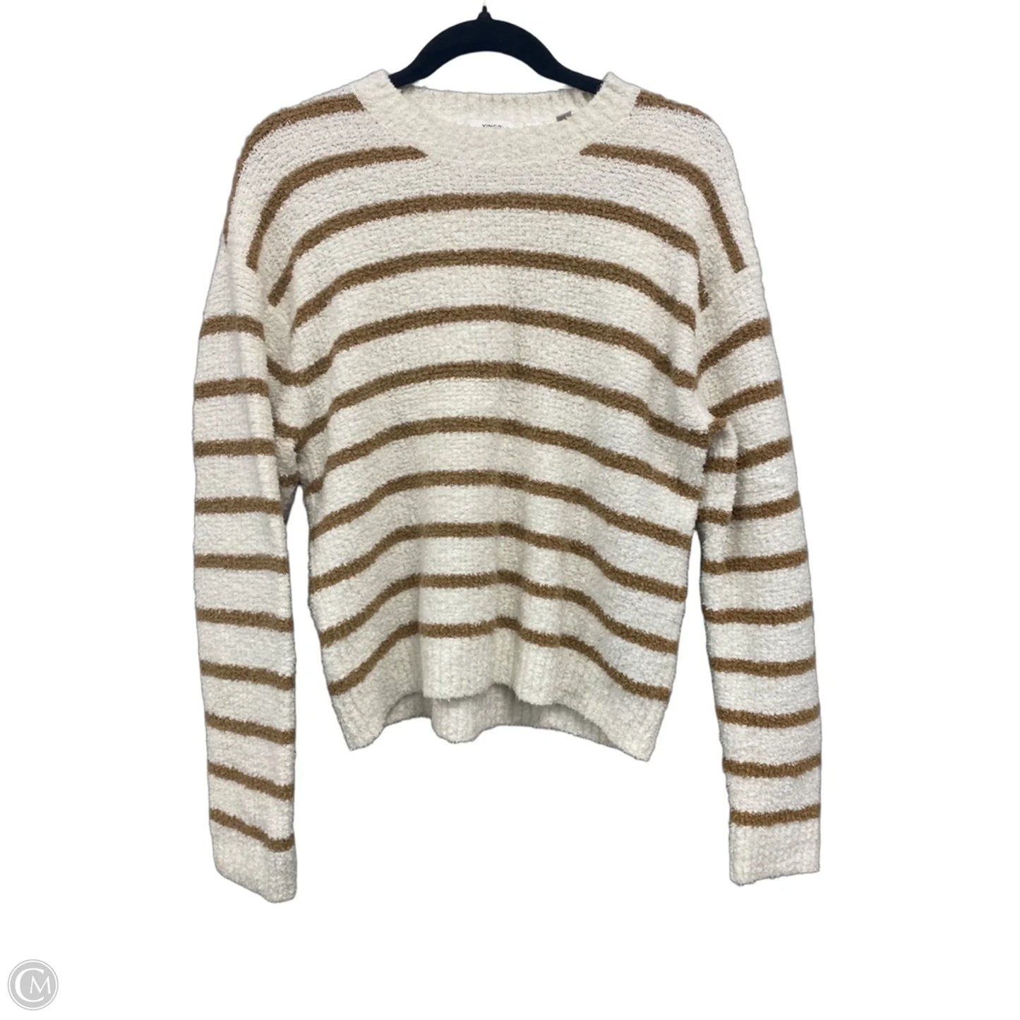 Sweater By Vince In Cream & Tan, Size: L