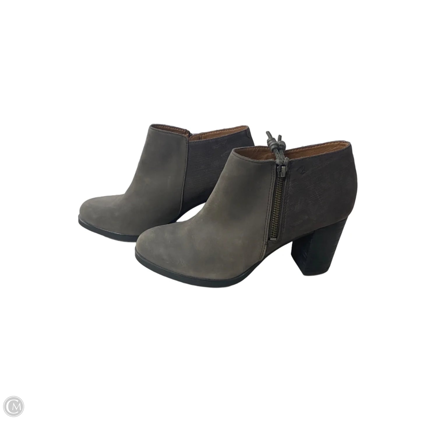 Boots Ankle Heels By Sperry In Grey, Size: 10