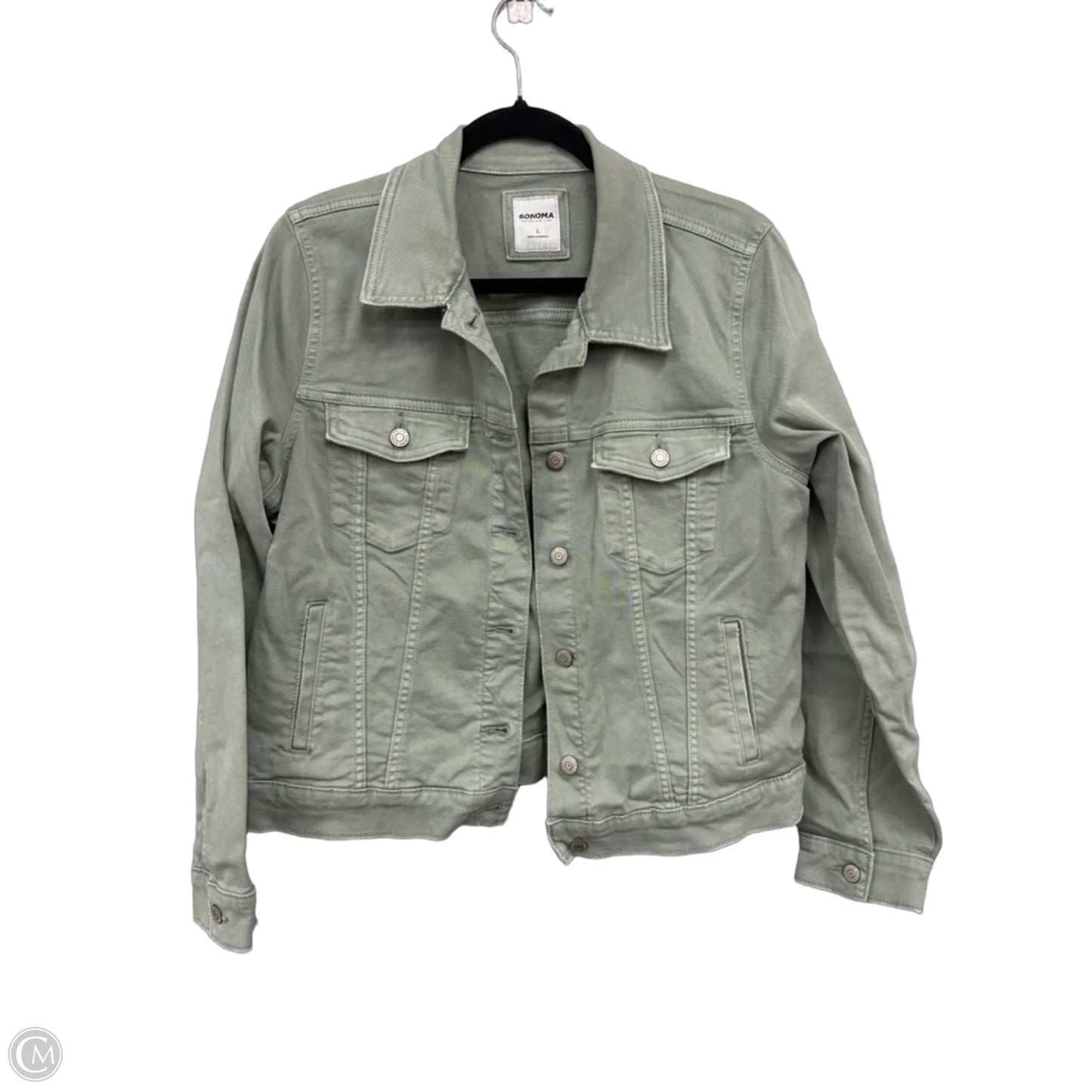 Jacket Denim By Sonoma In Green, Size: L