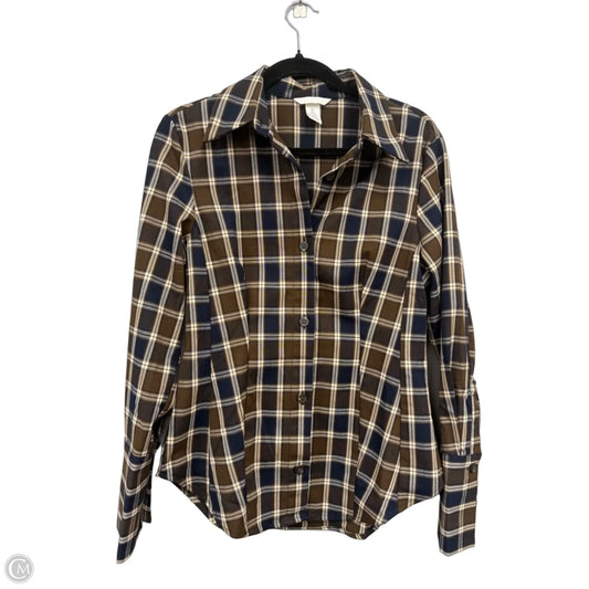 Top Long Sleeve By H&m In Black & Brown, Size: S