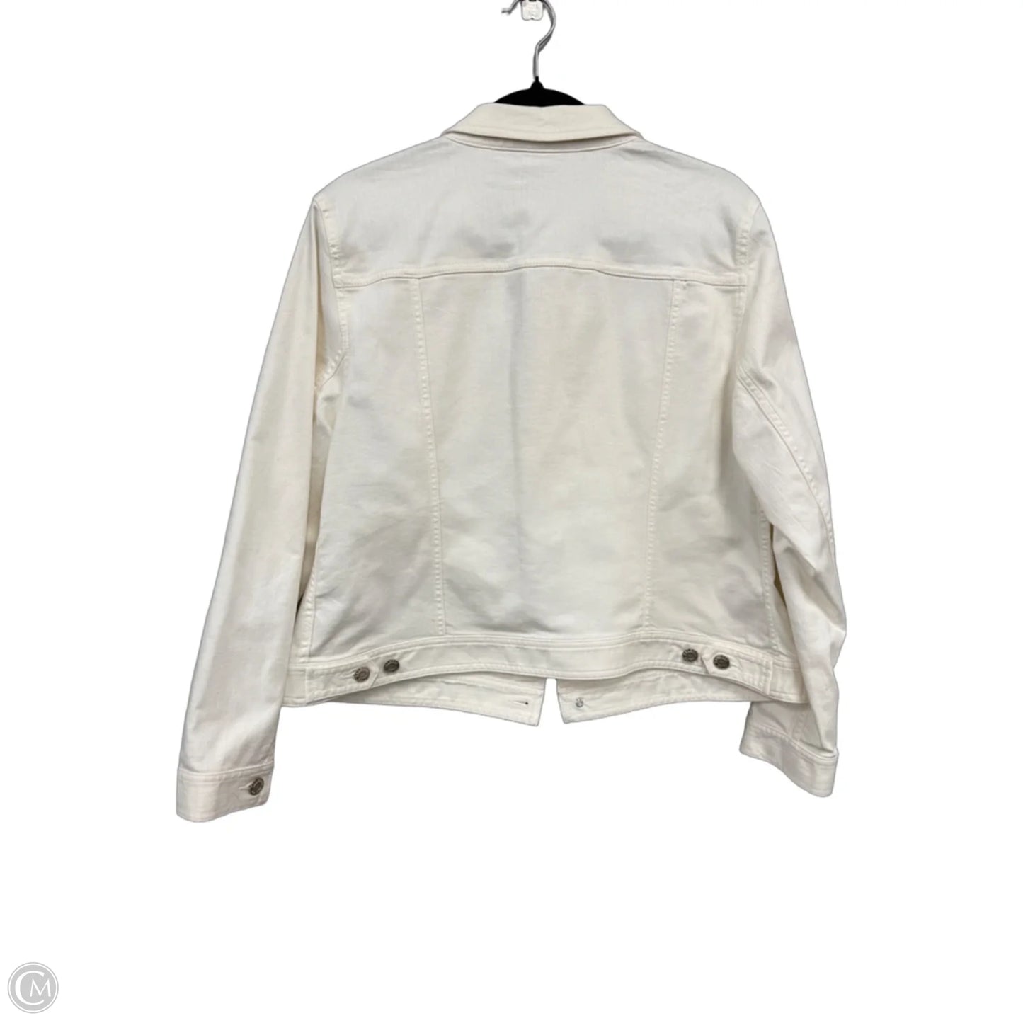 Jacket Denim By Talbots In Cream, Size: Xlp