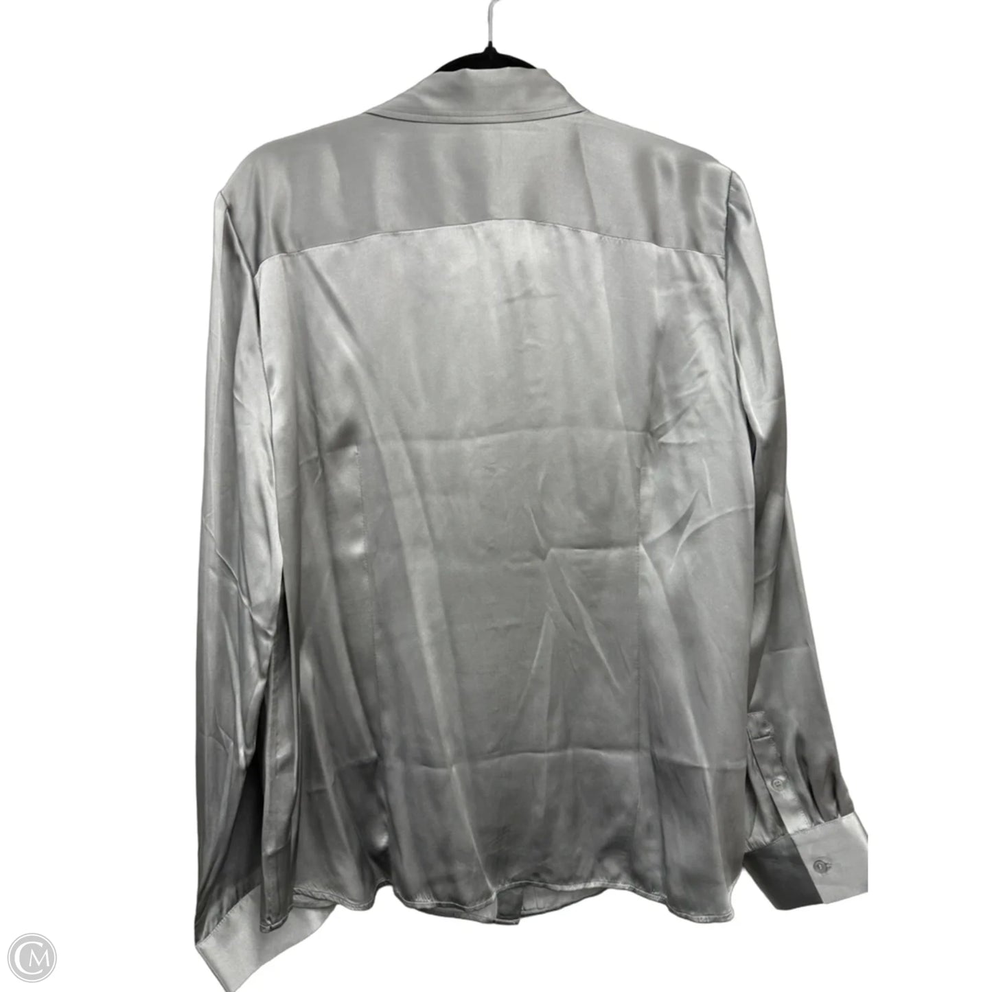 Blouse Long Sleeve By Talbots In Grey, Size: 16