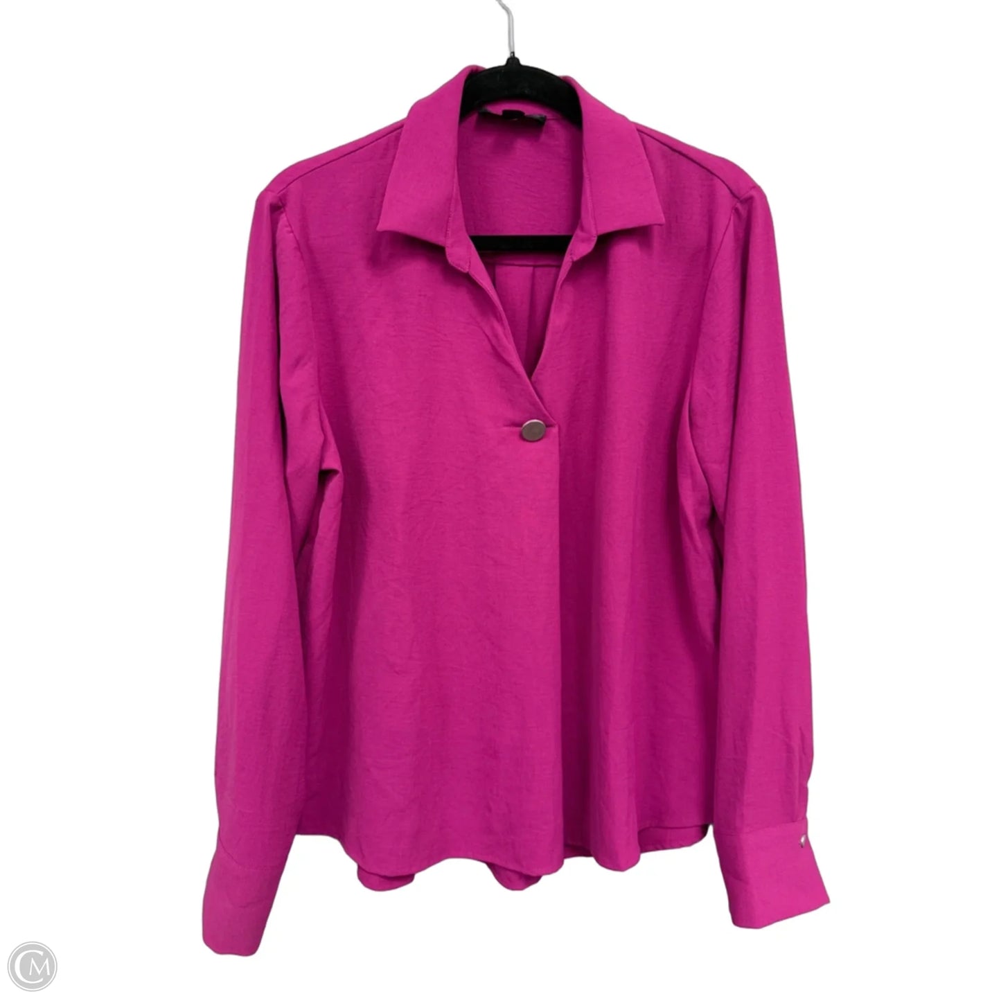Blouse Long Sleeve By Clothes Mentor In Pink, Size: L