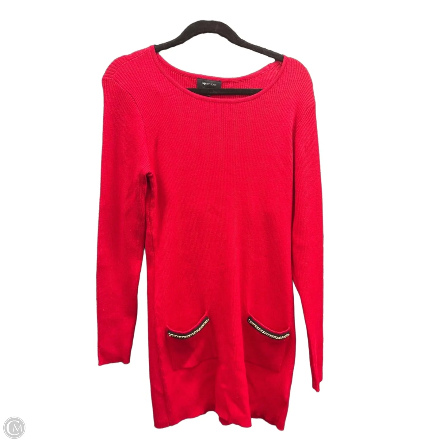Dress Casual Short By Ab Studio In Red, Size: L