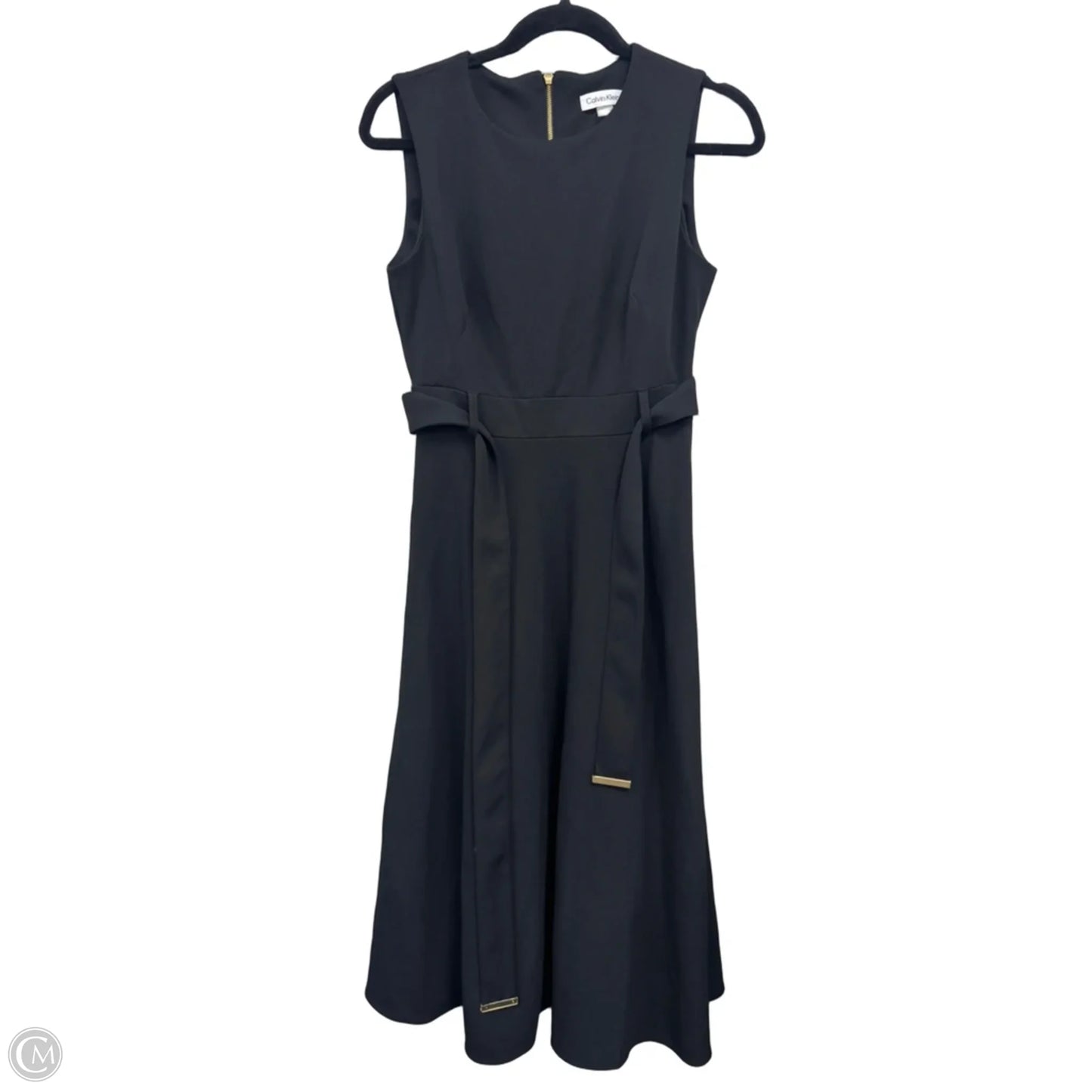 Dress Casual Midi By Calvin Klein In Black, Size: 4
