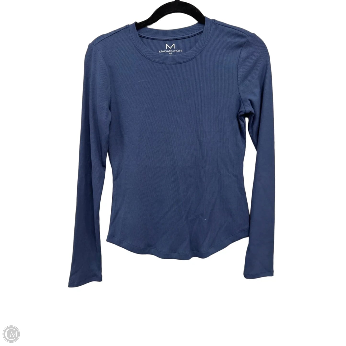 Top Long Sleeve By Magaschoni In Blue, Size: Xl