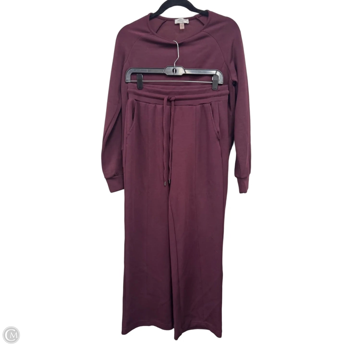 Lounge Set Pants By Cable And Gauge In Maroon, Size: S