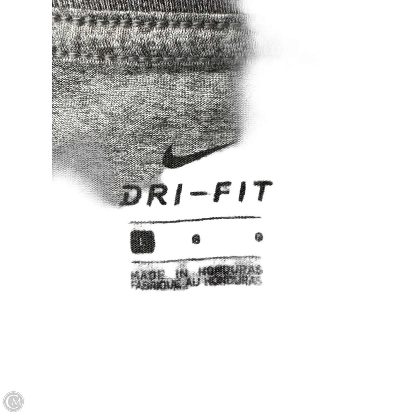 Athletic Top Long Sleeve Crewneck By Nike Apparel In Grey, Size: L