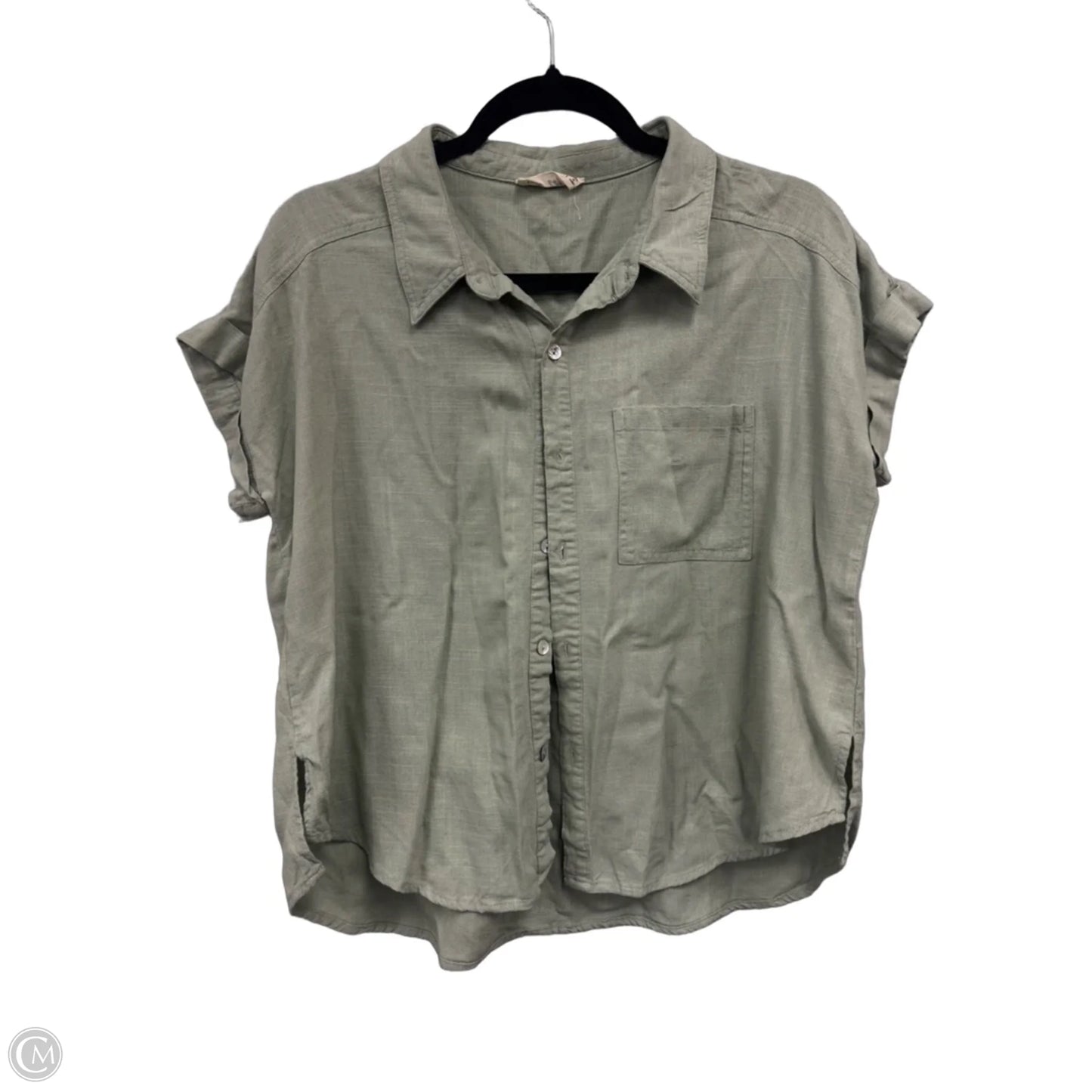 Top Short Sleeve By New In In Green, Size: L