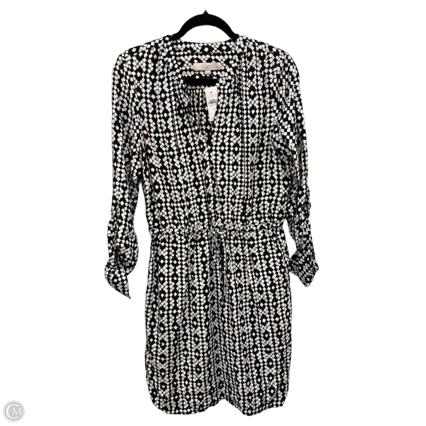 Dress Casual Short By Loft In Black & White, Size: M