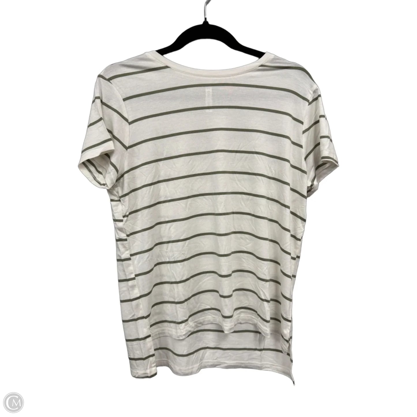 Top Short Sleeve By Clothes Mentor In Cream & Green, Size: L