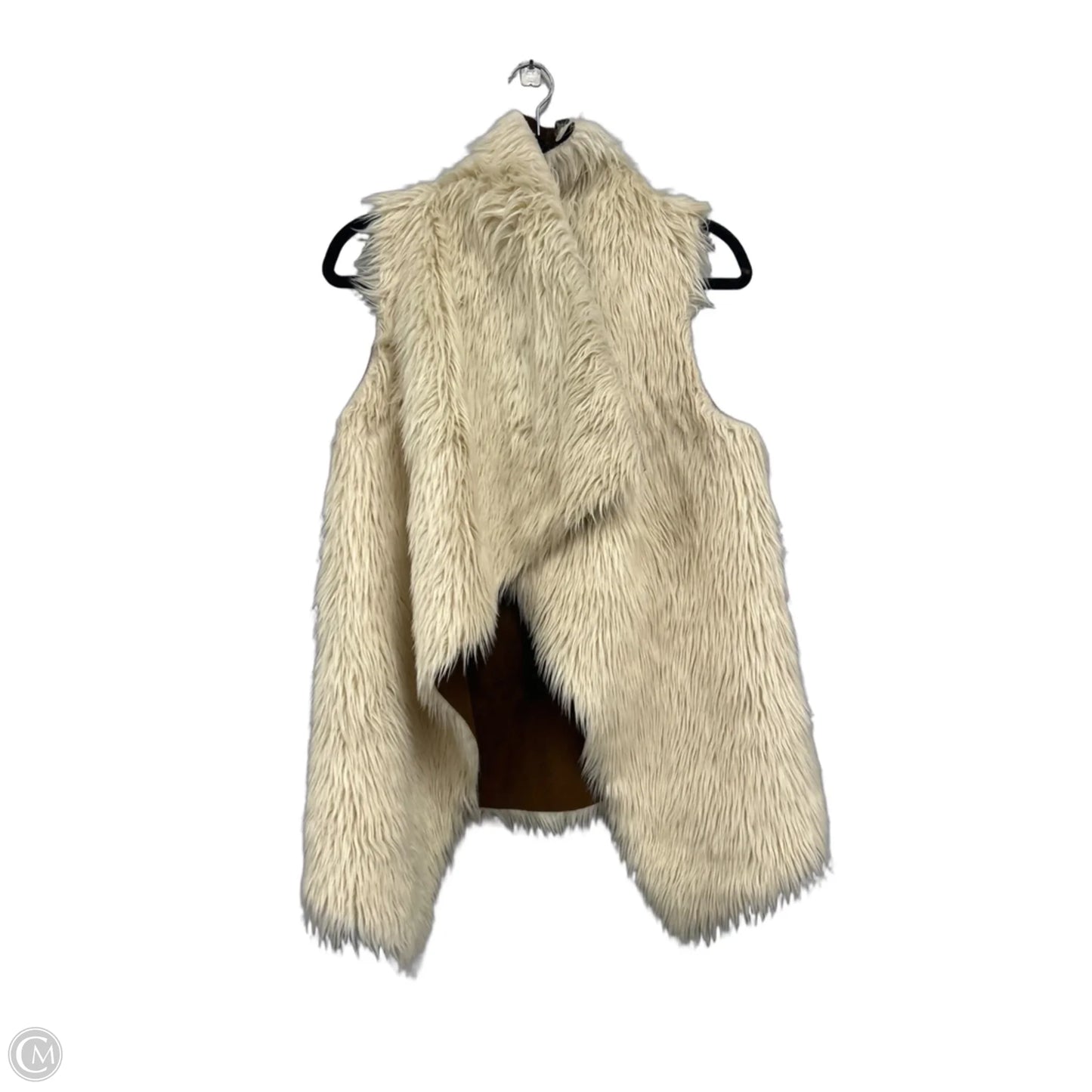 Vest Faux Fur & Sherpa By New Directions In Brown & Cream, Size: L