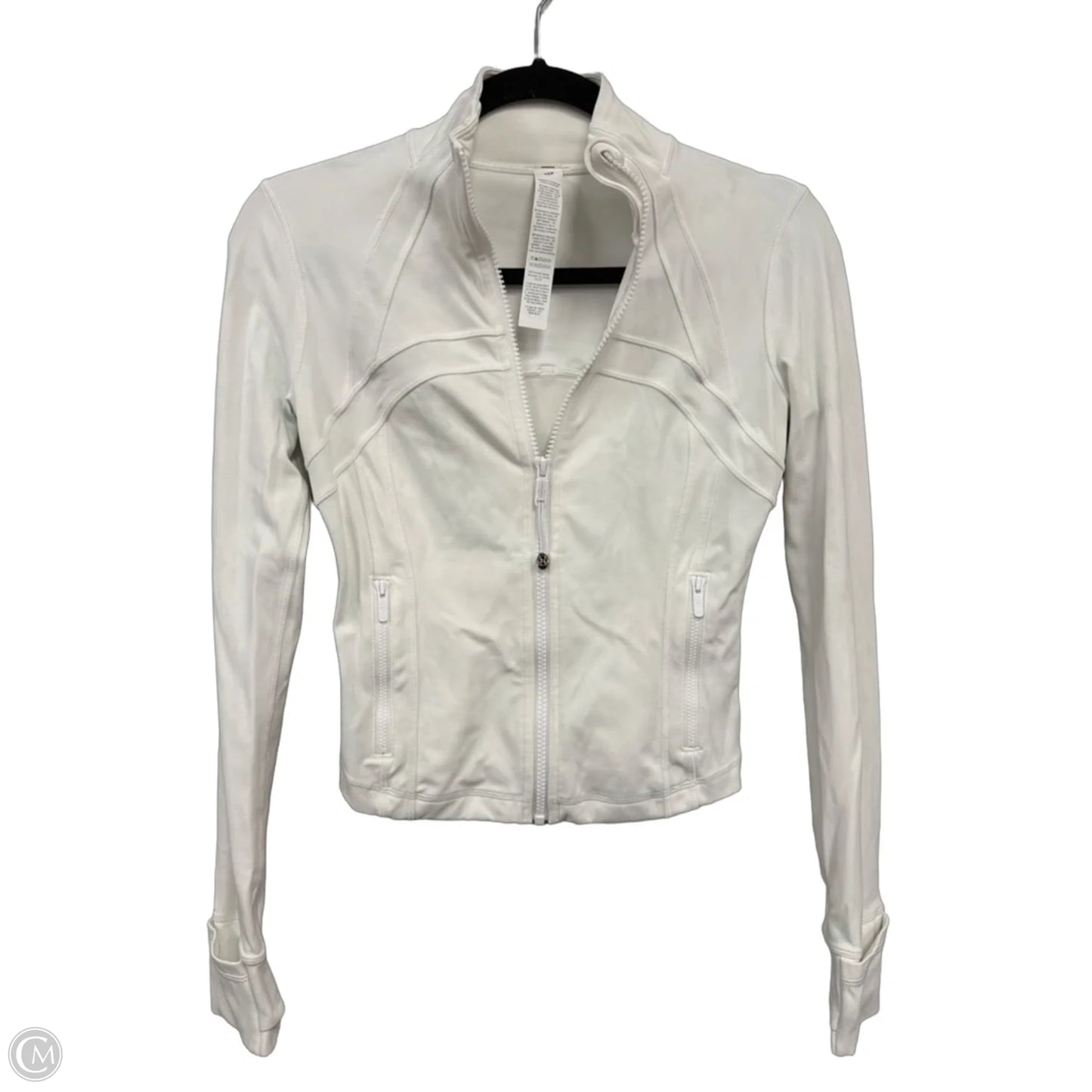 Athletic Jacket By Lululemon In White, Size: 4