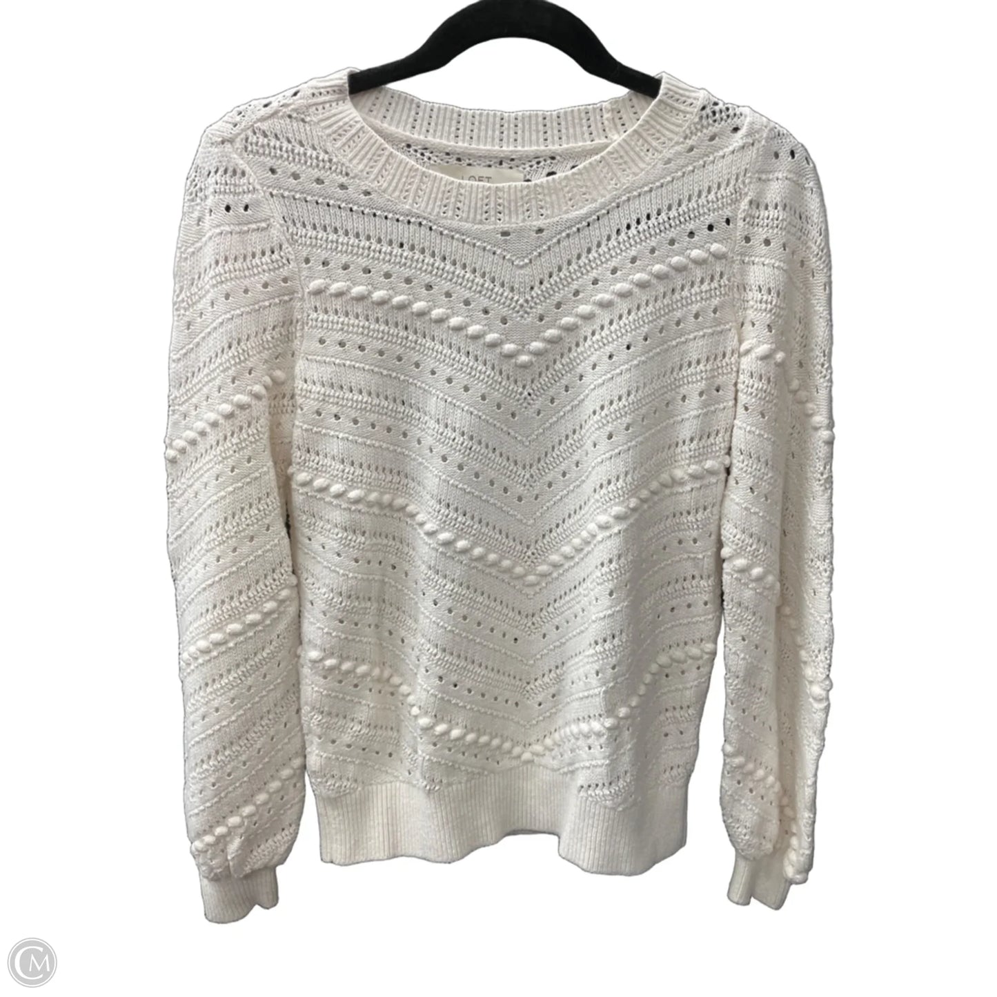 Sweater By Loft In Cream, Size: Xs