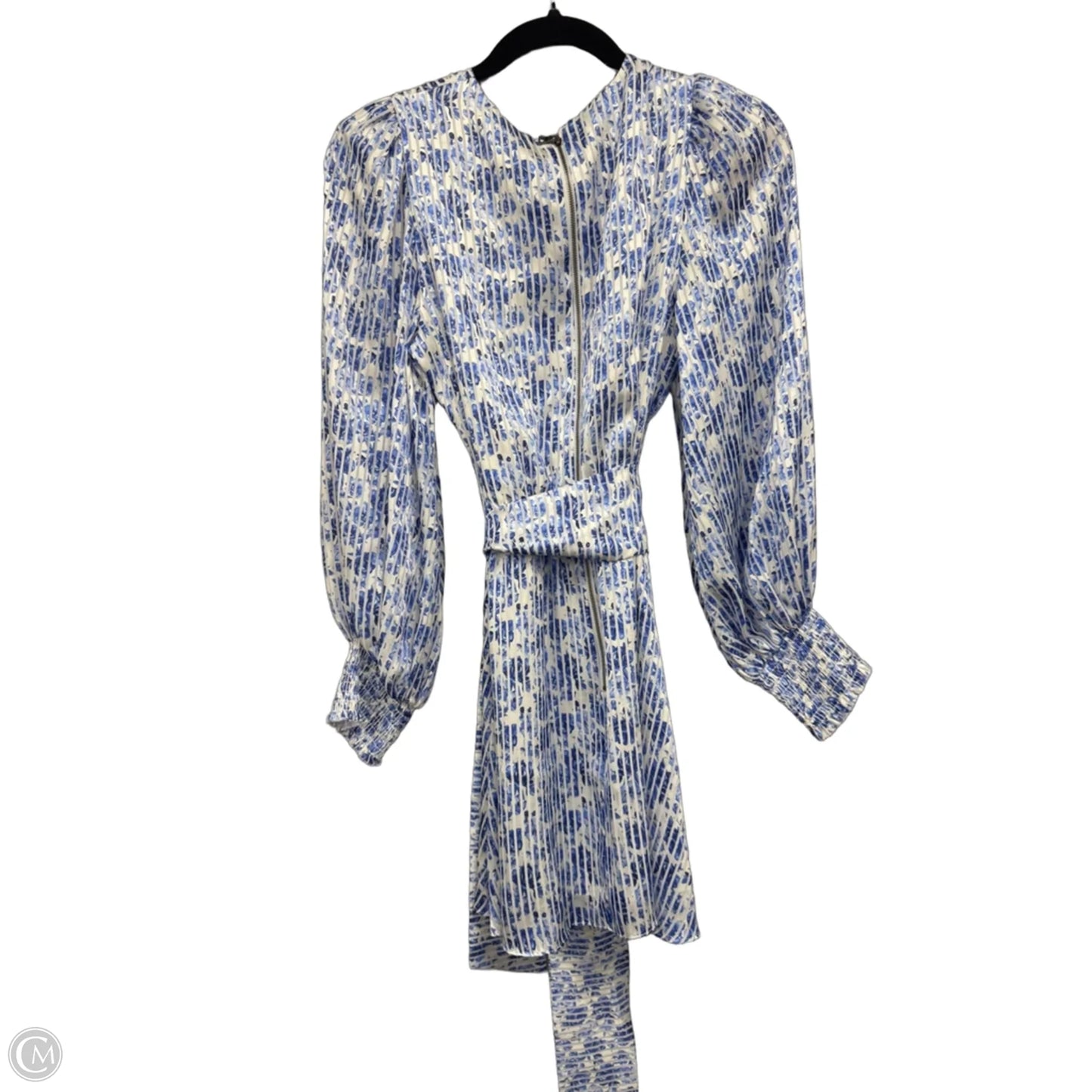 Dress Designer By Alice + Olivia In Blue & White, Size: 6