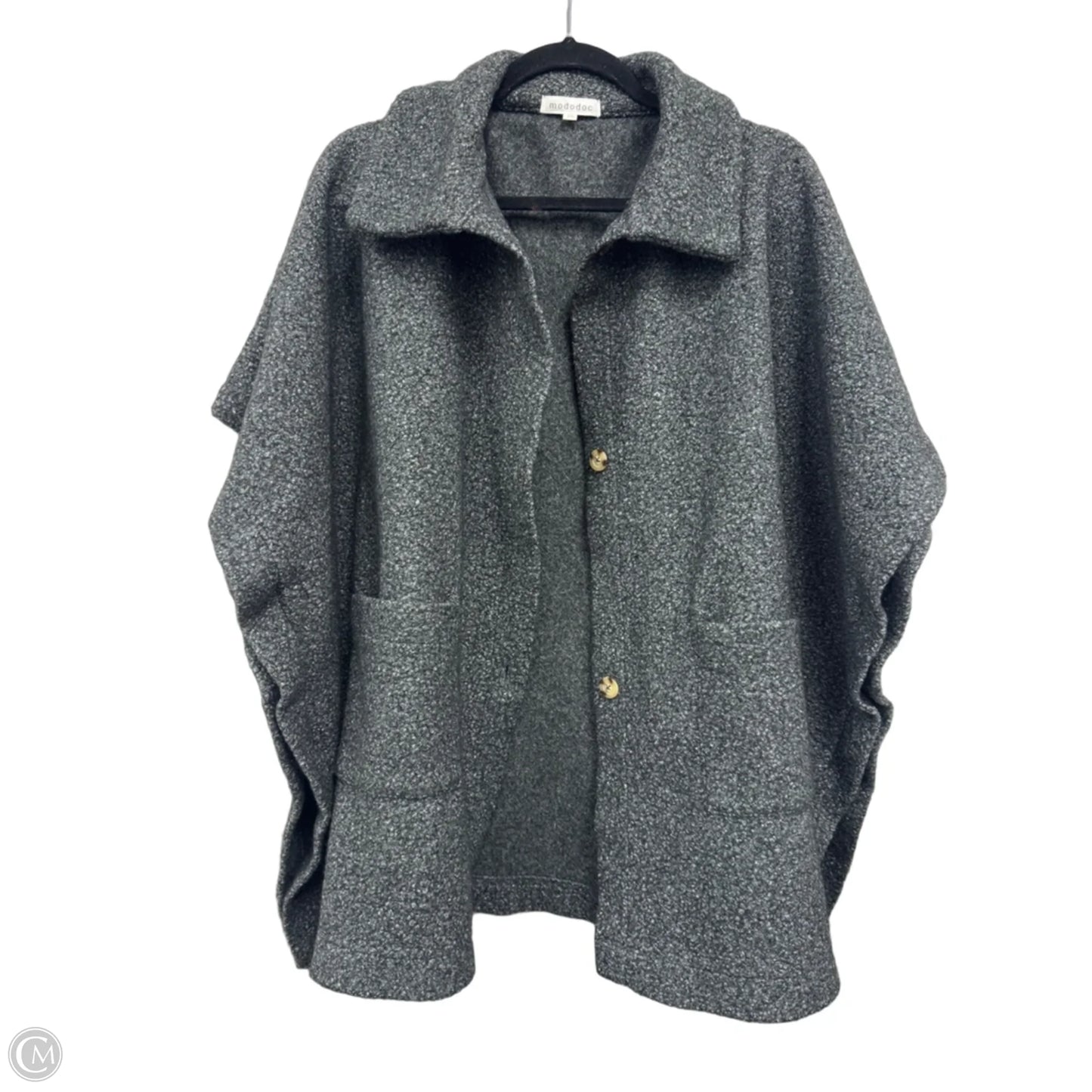 Poncho By Clothes Mentor In Grey, Size: S