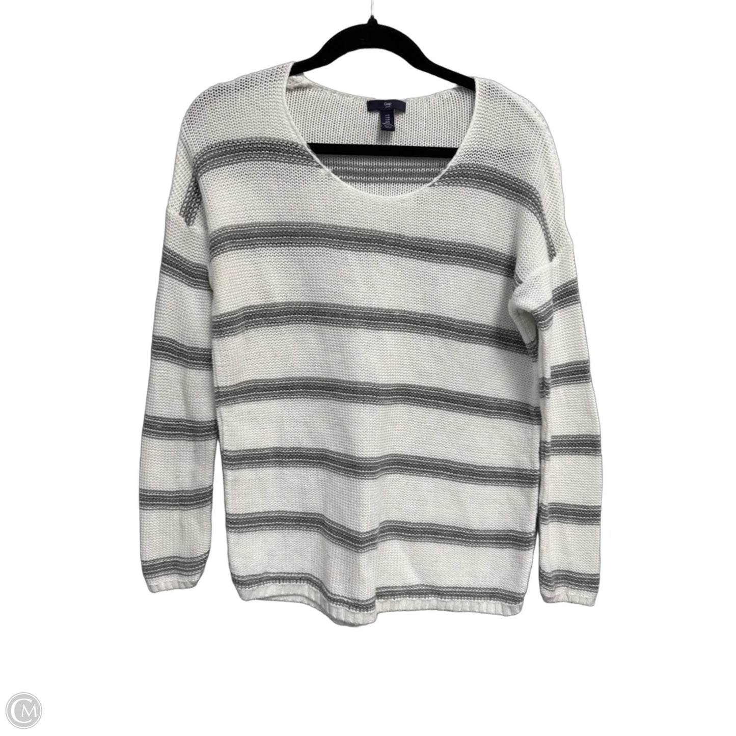 Sweater By Gap In Grey & White, Size: M
