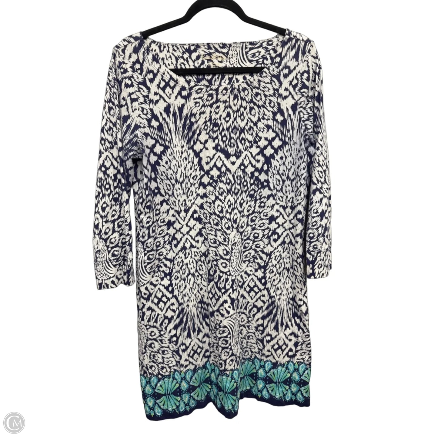 Dress Designer By Lilly Pulitzer In Blue & White, Size: L