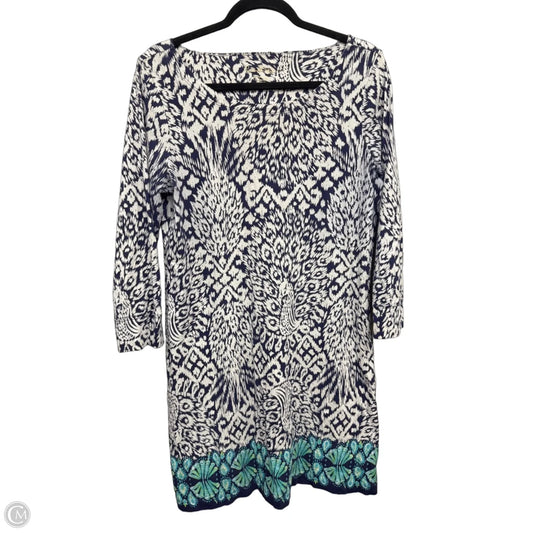 Dress Designer By Lilly Pulitzer In Blue & White, Size: L