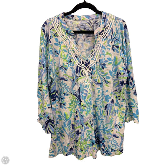 Dress Designer By Lilly Pulitzer In Blue & White, Size: Xl