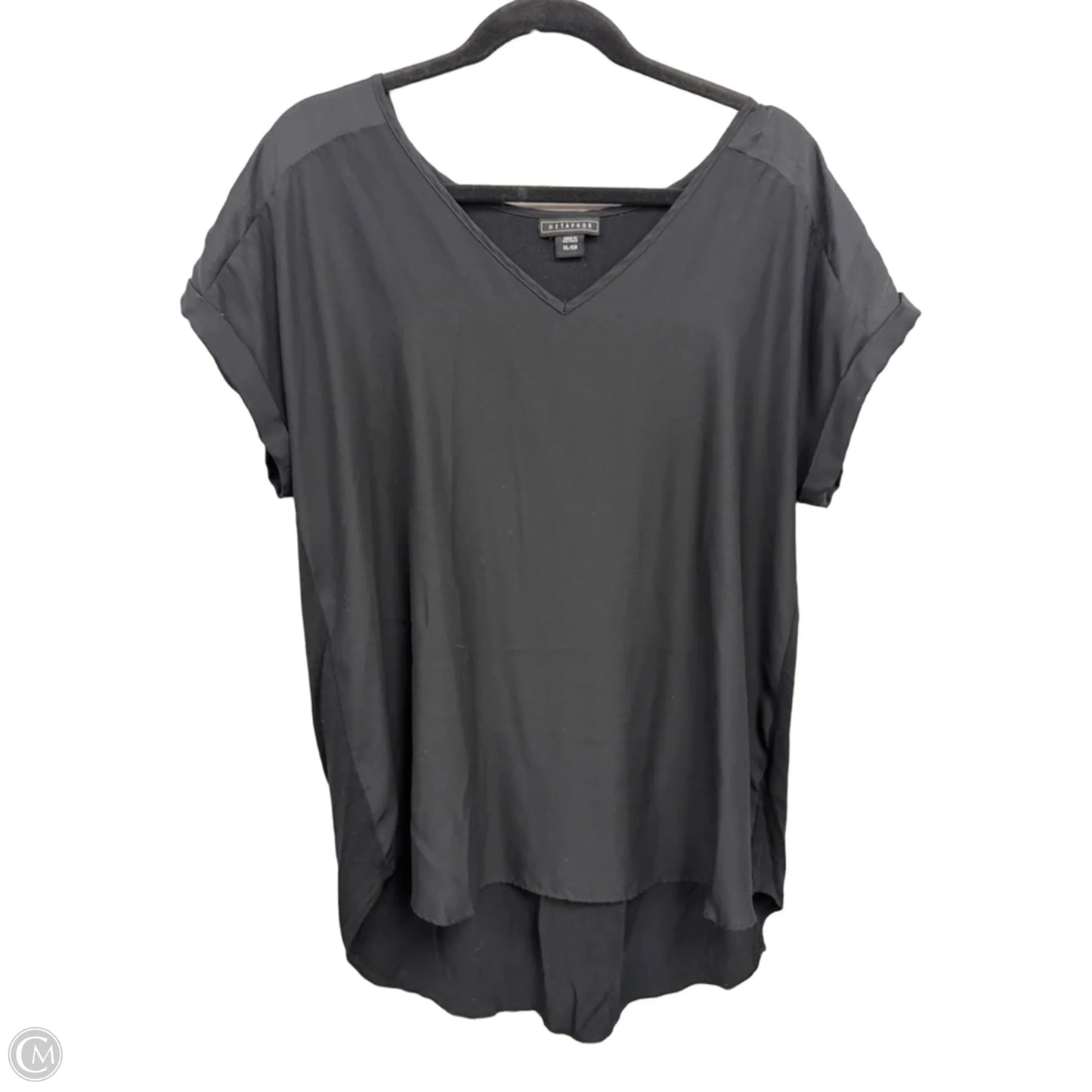 Top Short Sleeve By Metaphor In Black, Size: Xl