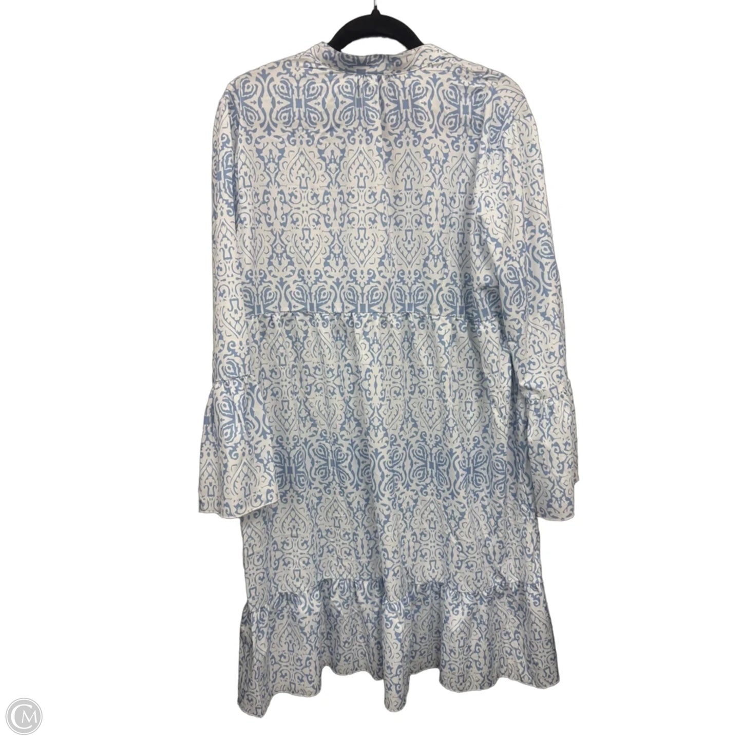Dress Casual Short By Clothes Mentor In Blue & White, Size: Xxl