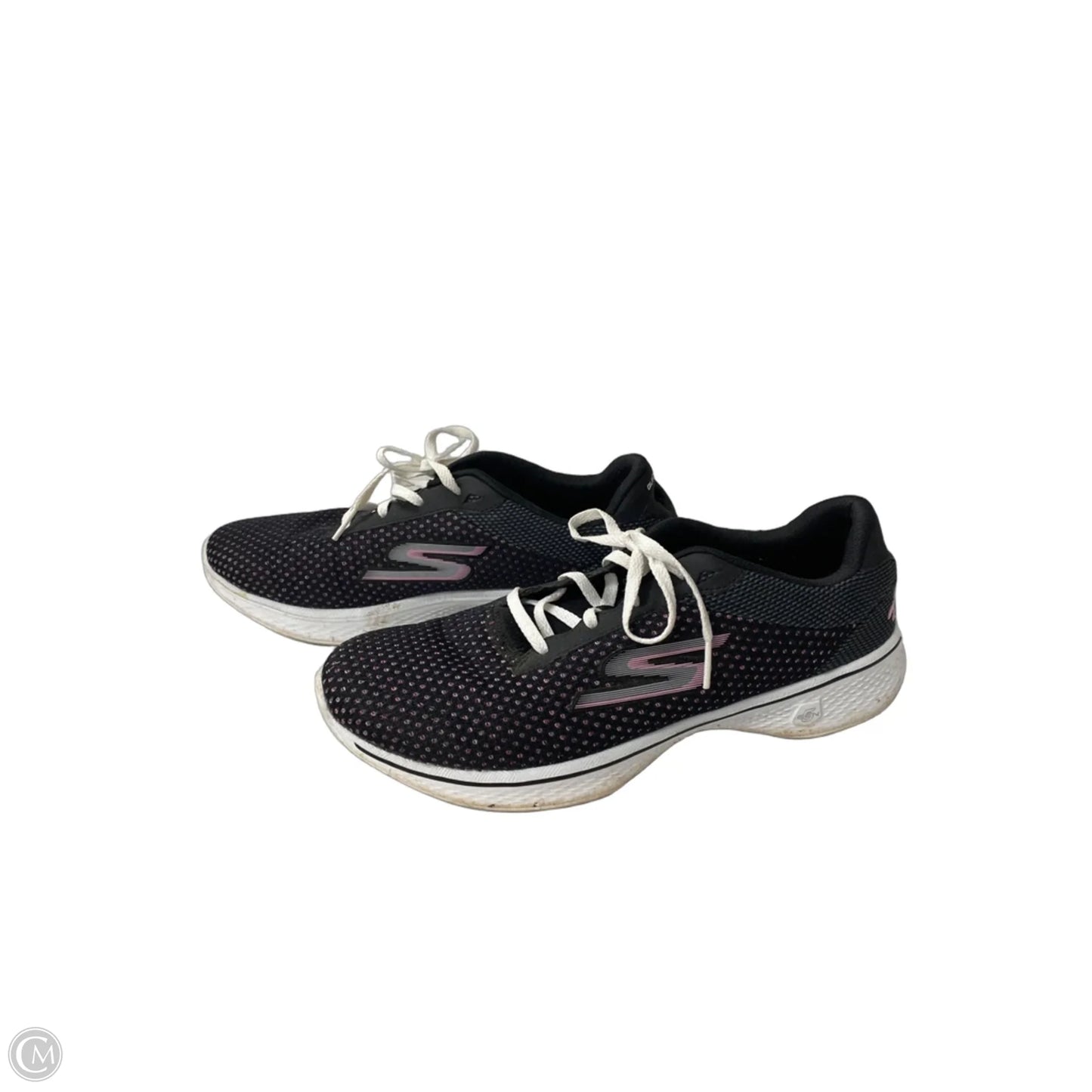 Shoes Athletic By Skechers In Black & Pink, Size: 9