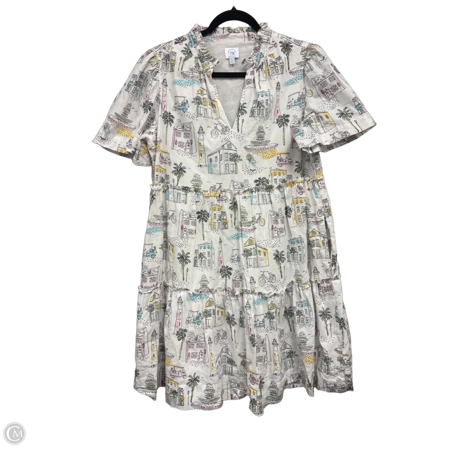 Dress Casual Short By Crown And Ivy In Blue & Pink, Size: L