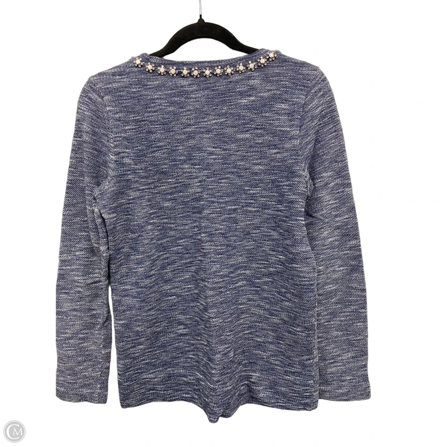 Top Long Sleeve By J. Crew In Blue & Silver, Size: S