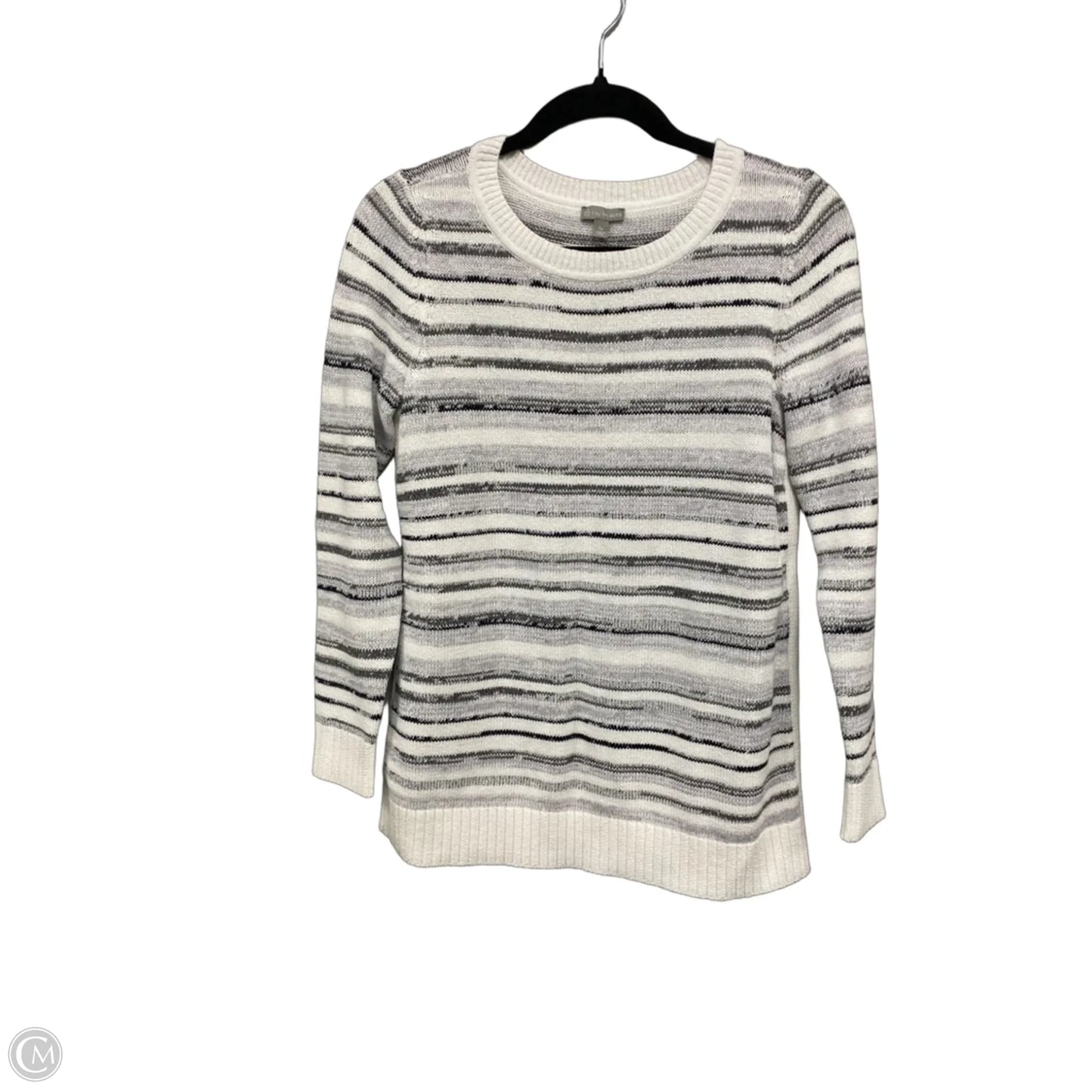 Sweater By Talbots In Grey & White, Size: Sp