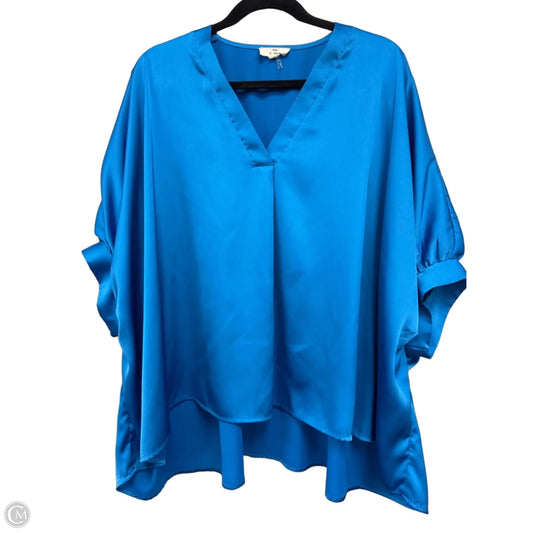 Top Short Sleeve By Entro In Blue, Size: L