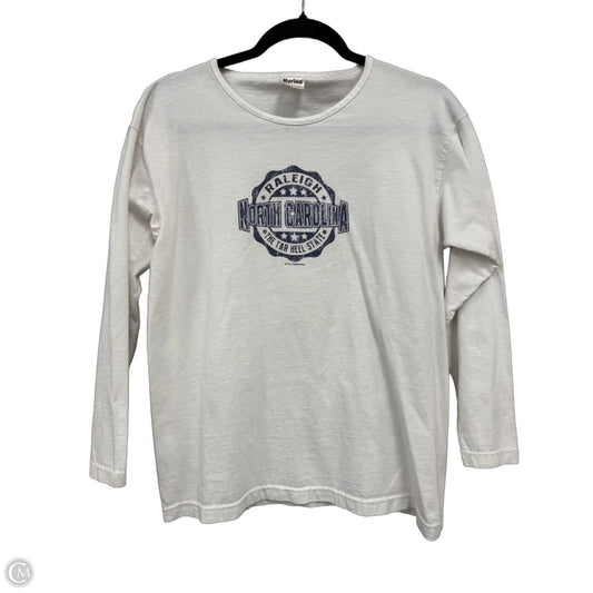 Top Long Sleeve Basic By Clothes Mentor In White, Size: M