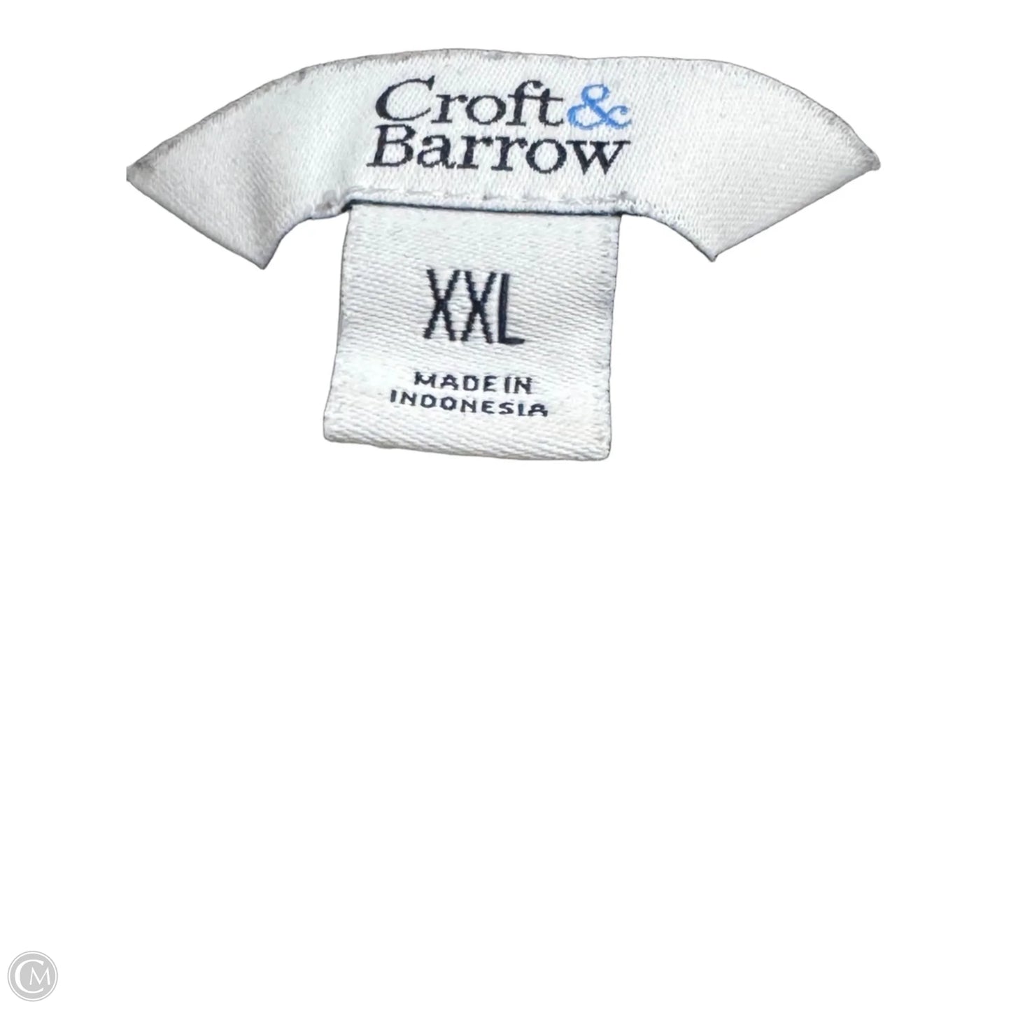 Top 3/4 Sleeve By Croft And Barrow In Black & Cream, Size: Xxl