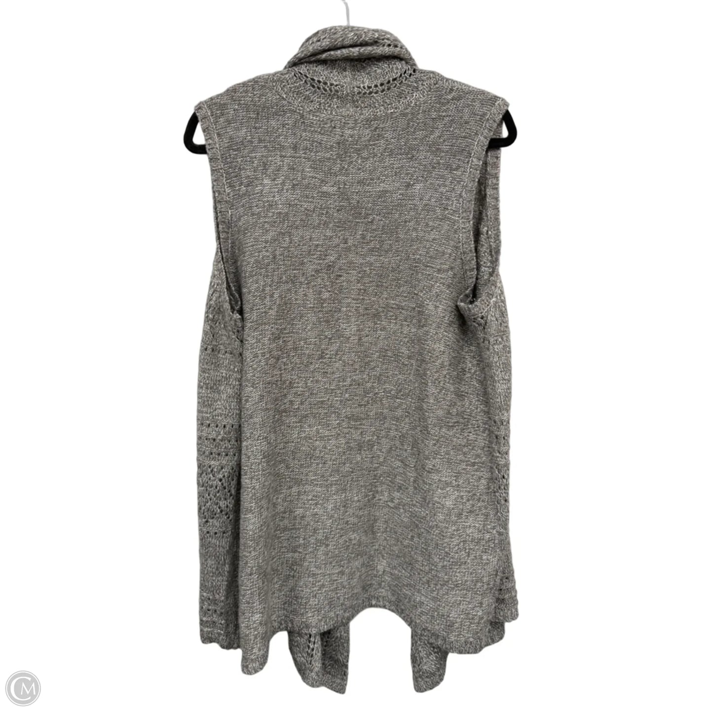 Cardigan By Kim Rogers In Grey & White, Size: Xl