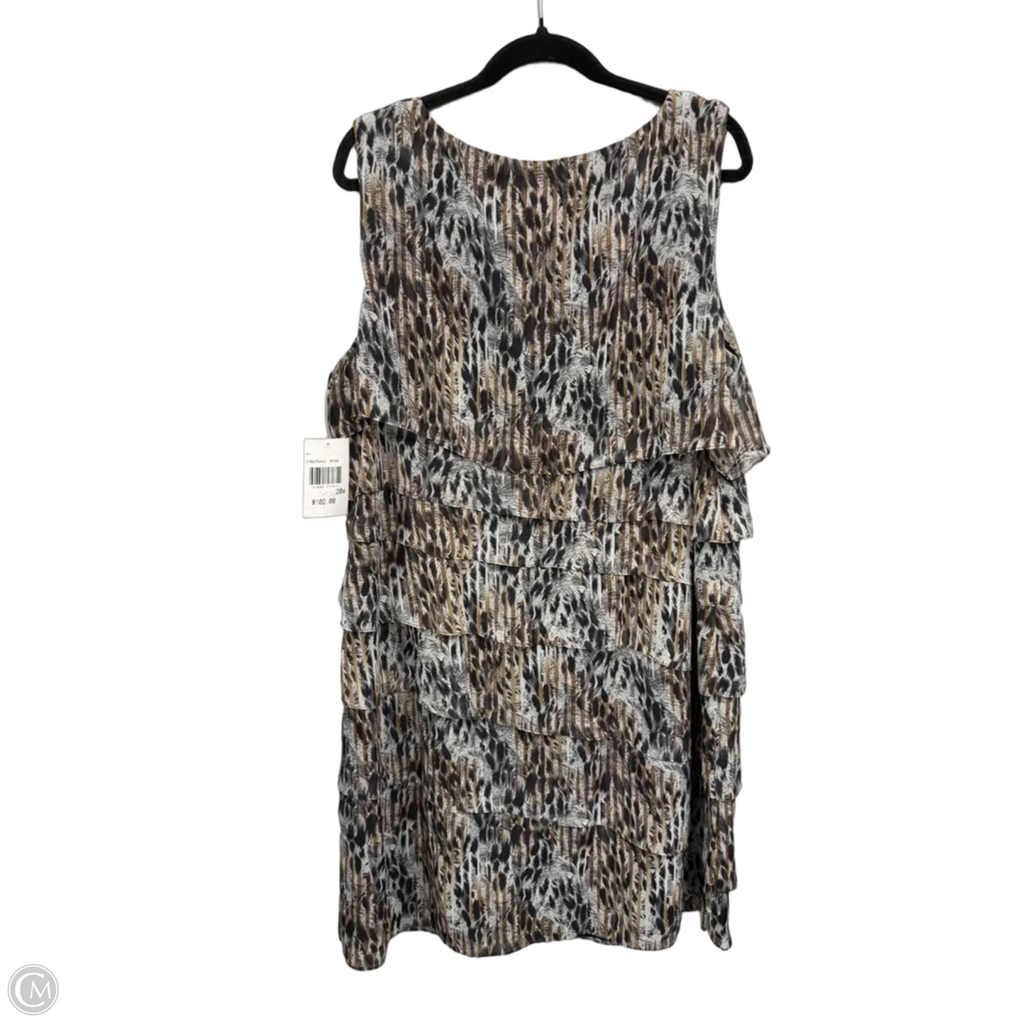 Dress Casual Short By Connected Apparel In Black & Brown, Size: 20