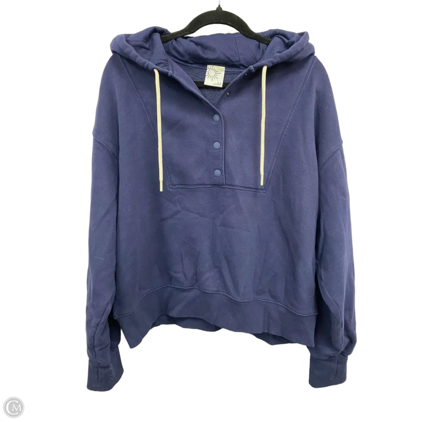 Sweatshirt Hoodie By Offline In Navy, Size: M