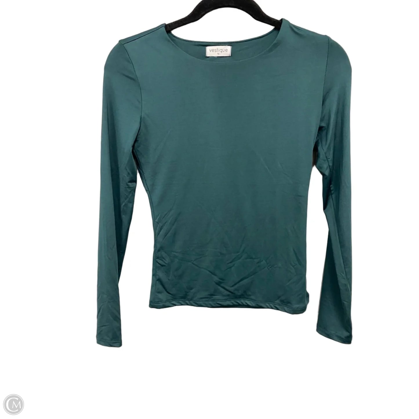 Top Long Sleeve By Vestique In Green, Size: M