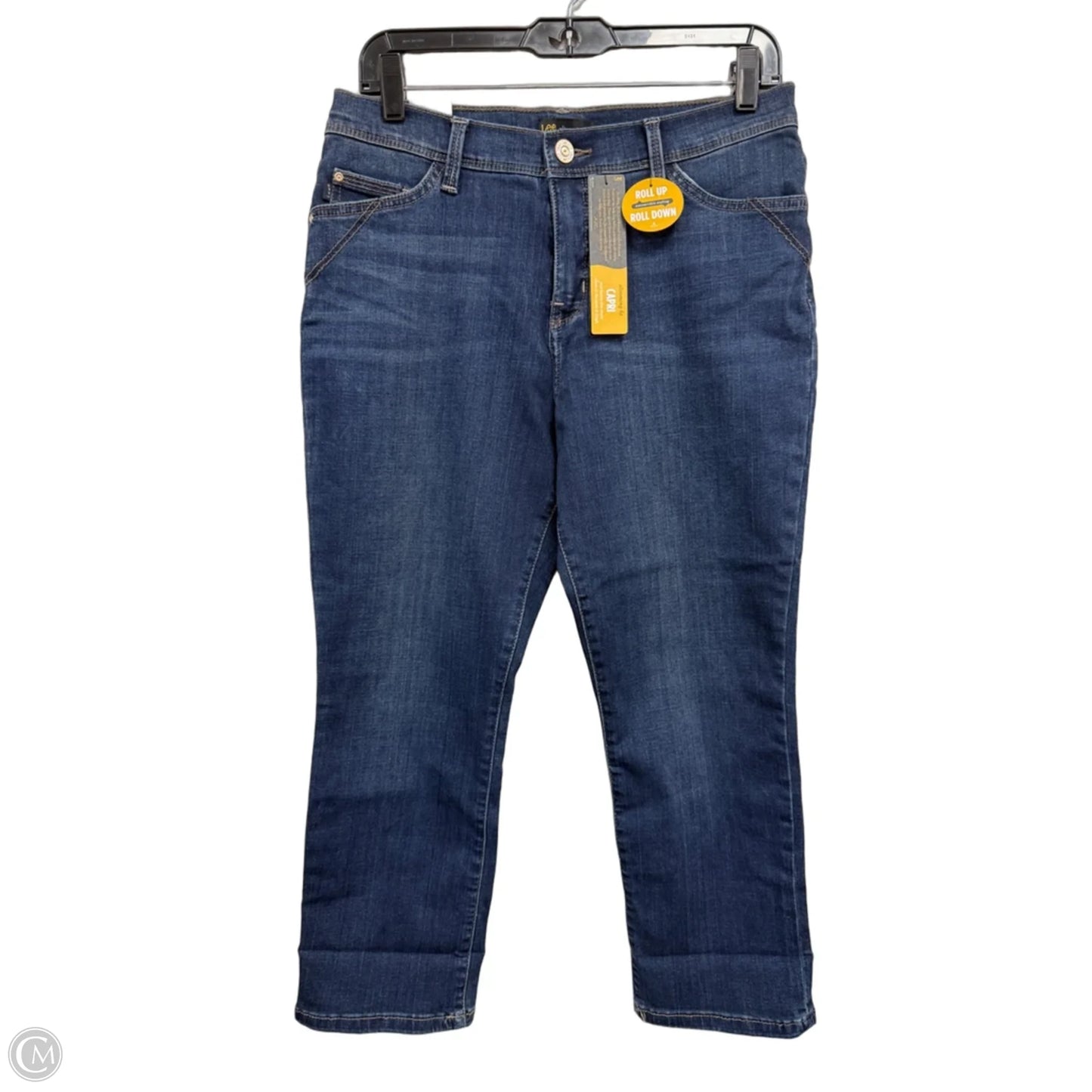 Jeans Cropped By Lee In Blue, Size: 10p