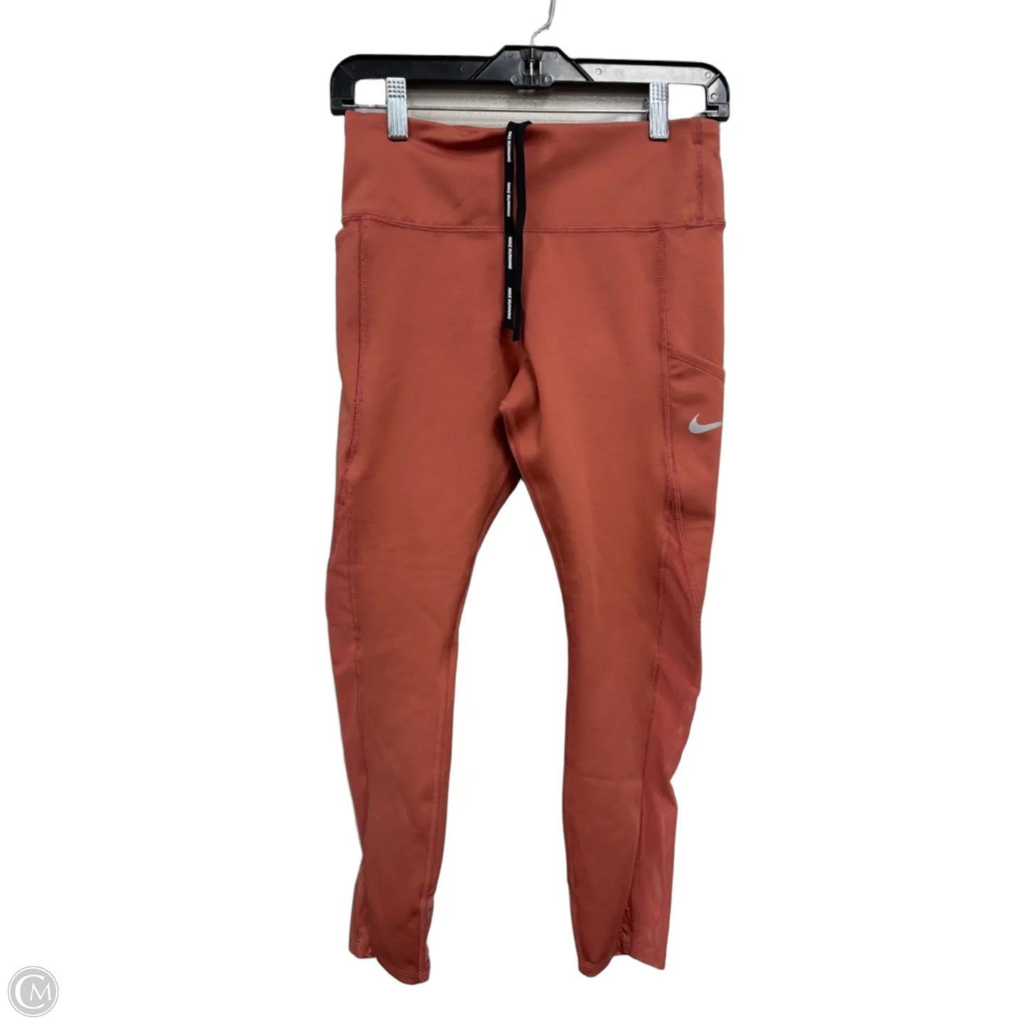 Athletic Leggings By Nike Apparel In Coral, Size: M