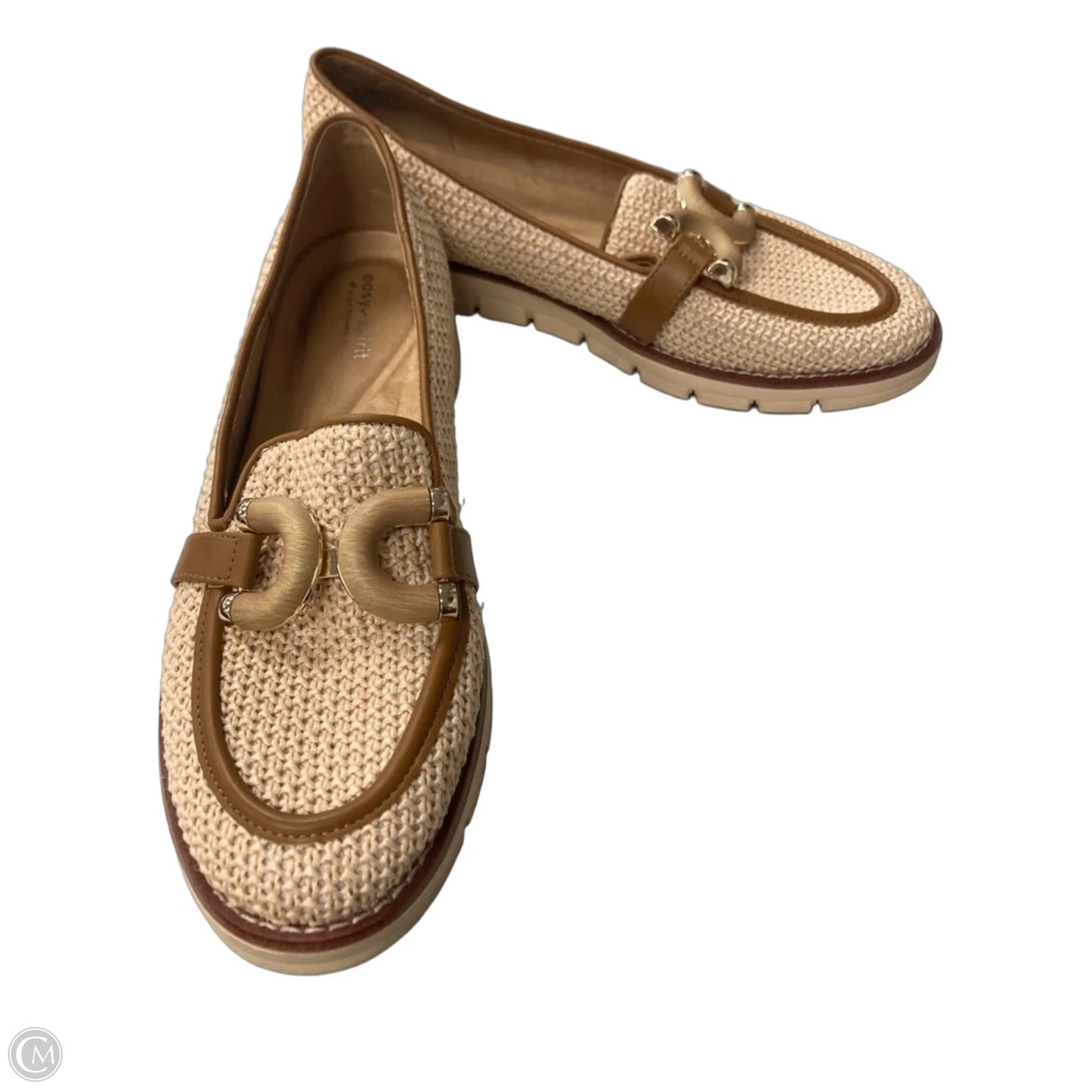 Shoes Flats By Easy Spirit In Brown & Tan, Size: 10