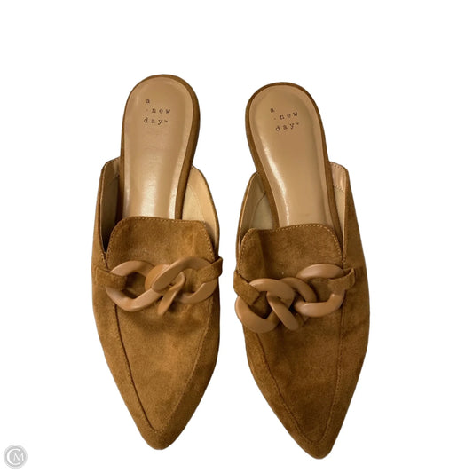 Shoes Flats By A New Day In Brown, Size: 9.5