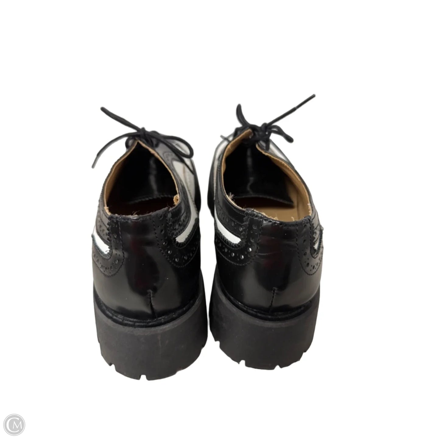 Shoes Heels Block By Steve Madden In Black & White, Size: 11