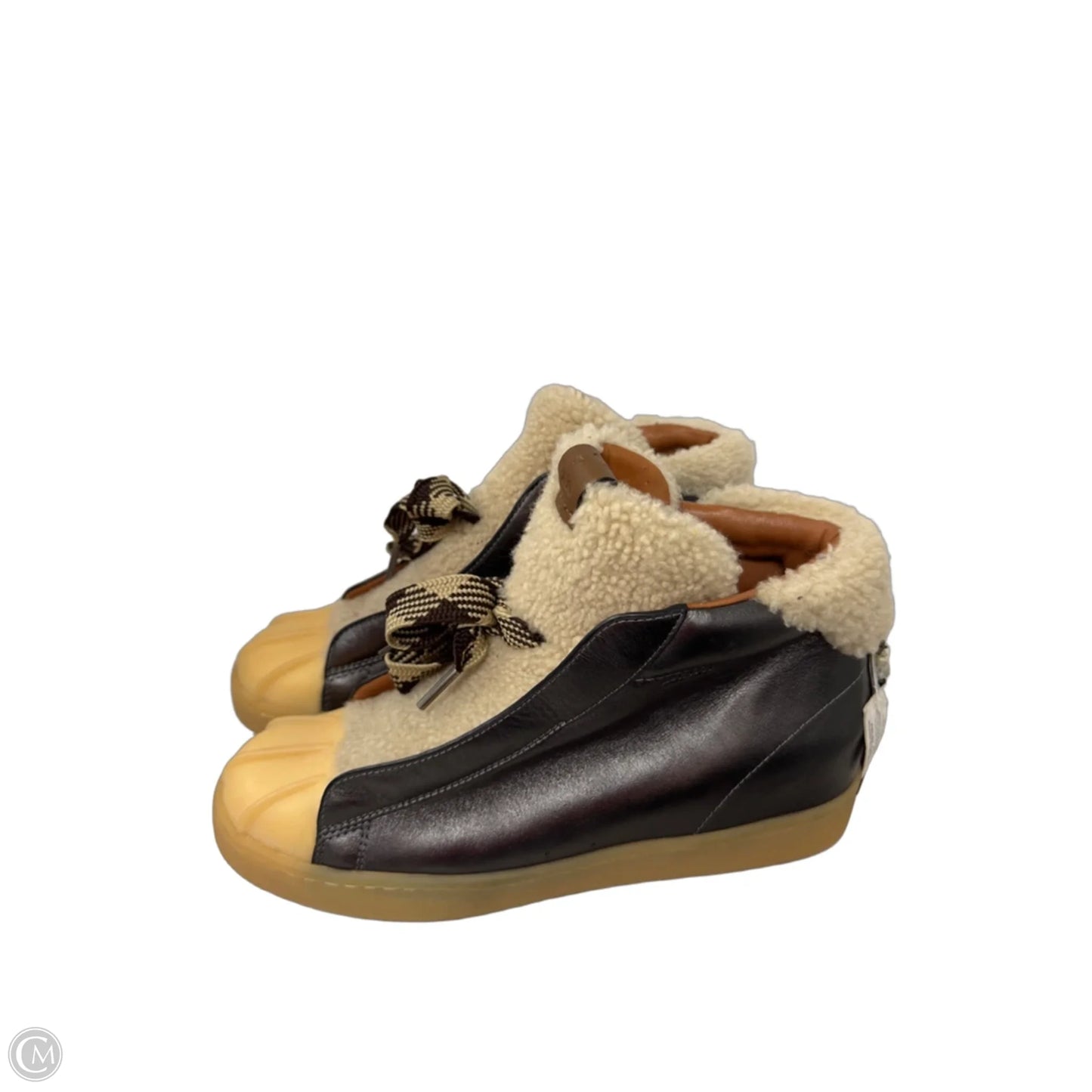 Boots Designer By Coach In Cream & Grey, Size: 11